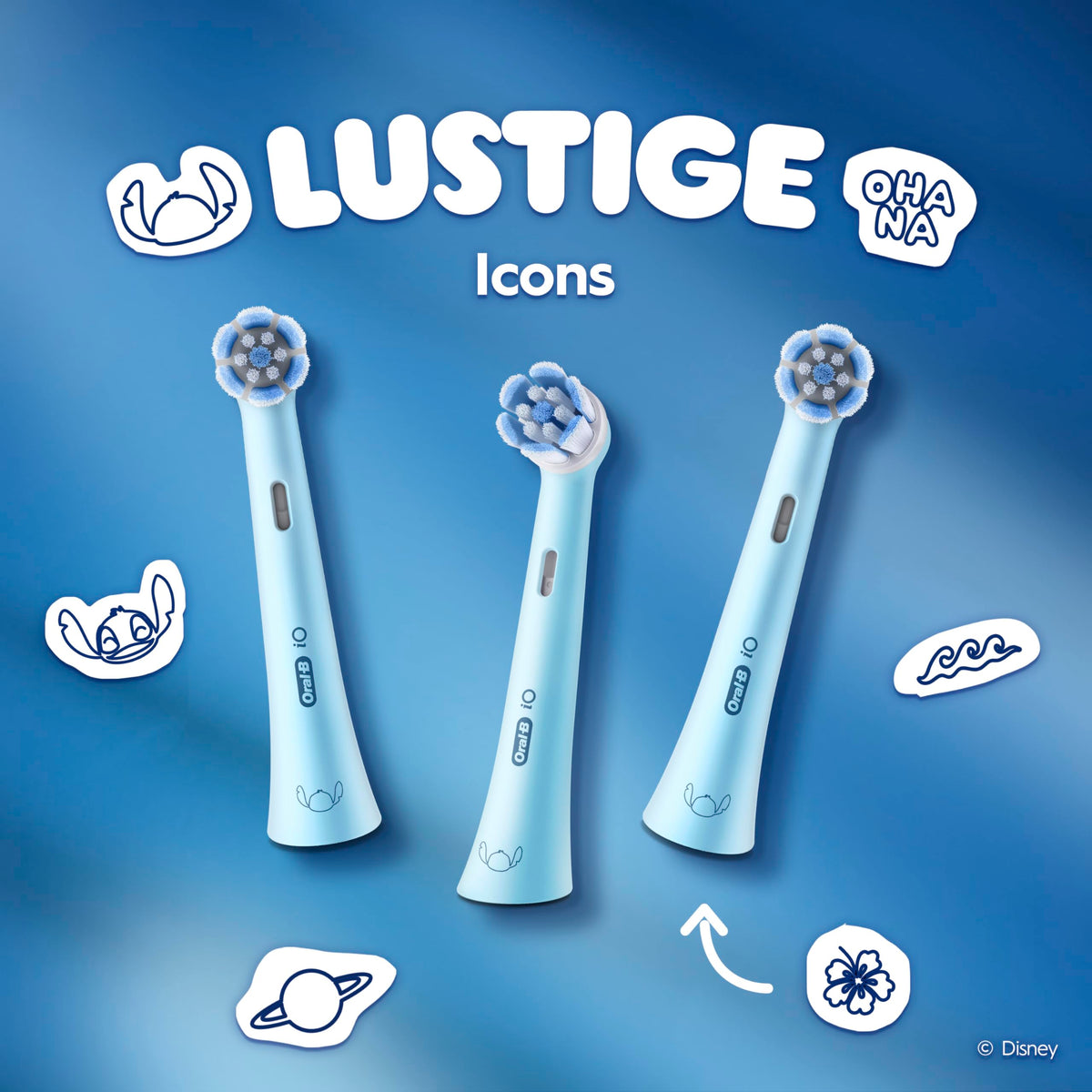 Oral-B iO Perii de schimb Kids 6+ Disney Stitch, Albastru, 8 bucăți - 8700216932202