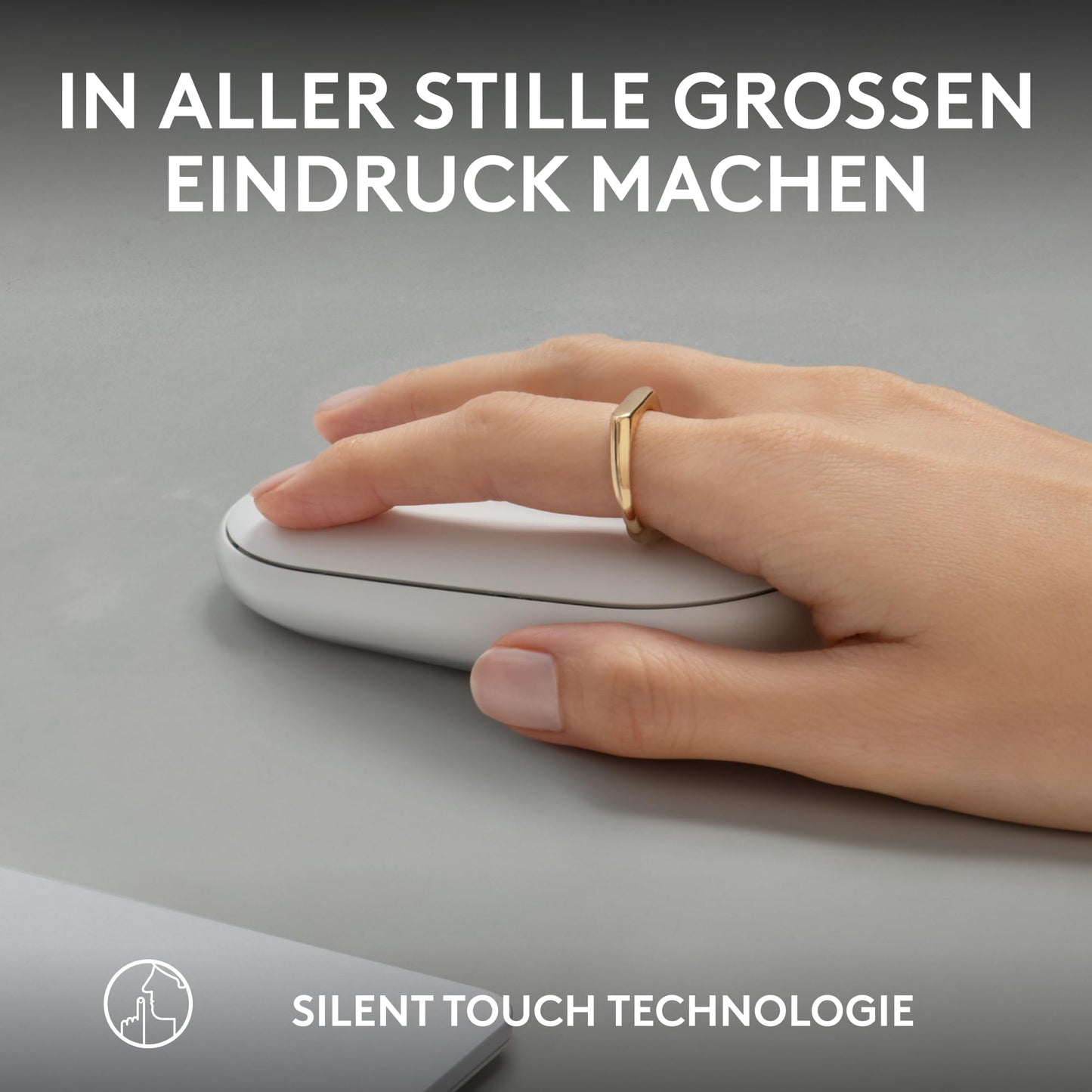 Logitech Pebble Mouse 2 M350s Tonal White