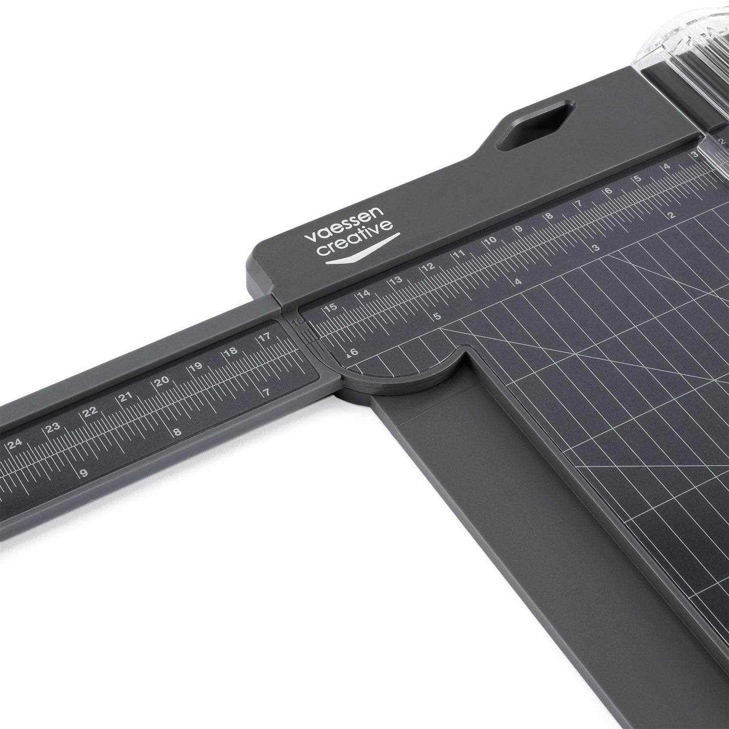 Vaessen Creative paper cutter with folding board 15 x 30.5 cm anthracite gray - paper cutting machine for the office and scrapbook accessories for card making - paper and cardboard up to A3 format - 2207-113