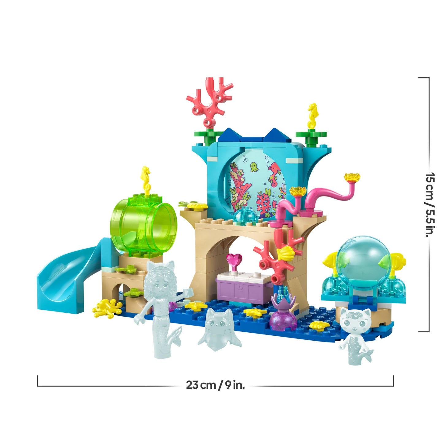 LEGO Gabby's Dollhouse Mermaid Gabby's Aquarium Adventure Toy - incl. a Gabby Mini Doll & Mercat Figure, Plus Fun Accessories - Gift for 4+ Year Old Girls & Movie Fans - 11204