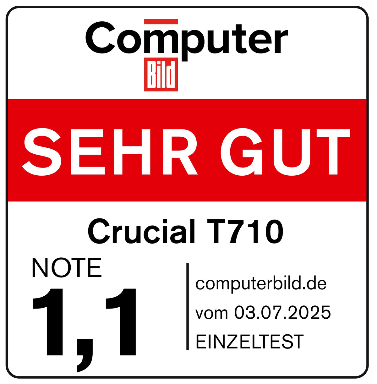 Crucial T710 SSD 1TB M.2 NVMe PCIe 5.0 x4 Gen5, cu viteze de până la 14.900 MB/s la citire și 13.700 MB/s la scriere, ideal pentru laptopuri și PC-uri desktop, TLC NAND, hard disk intern - CT1000T710SSD8-01