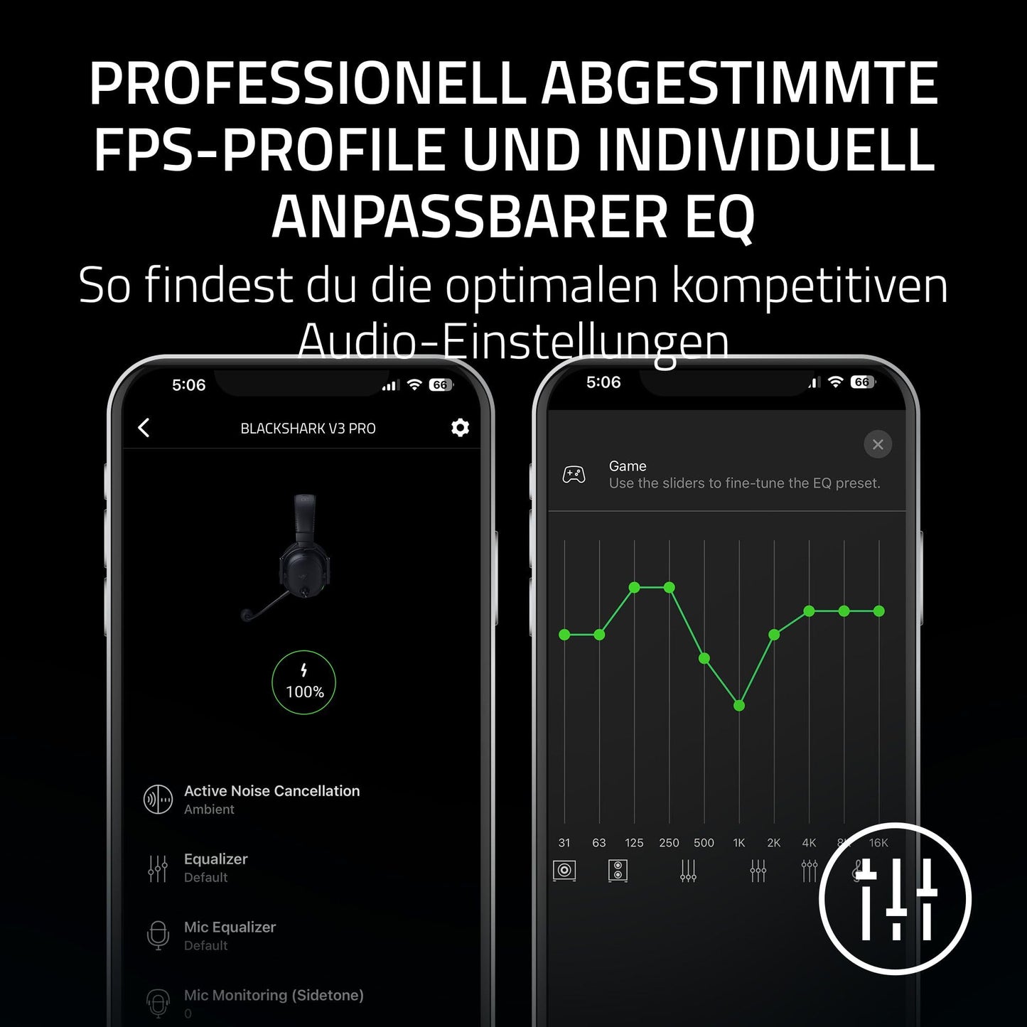 Razer BlackShark V3 Pro for PlayStation - Wireless E-Sports Headset with Active Noise Cancellation (ANC) - TriForce 50mm Driver - HyperSpeed 2.4 GHz - THX Spatial Audio - PS5/PC | Black - RZ04-05400500-R3G1