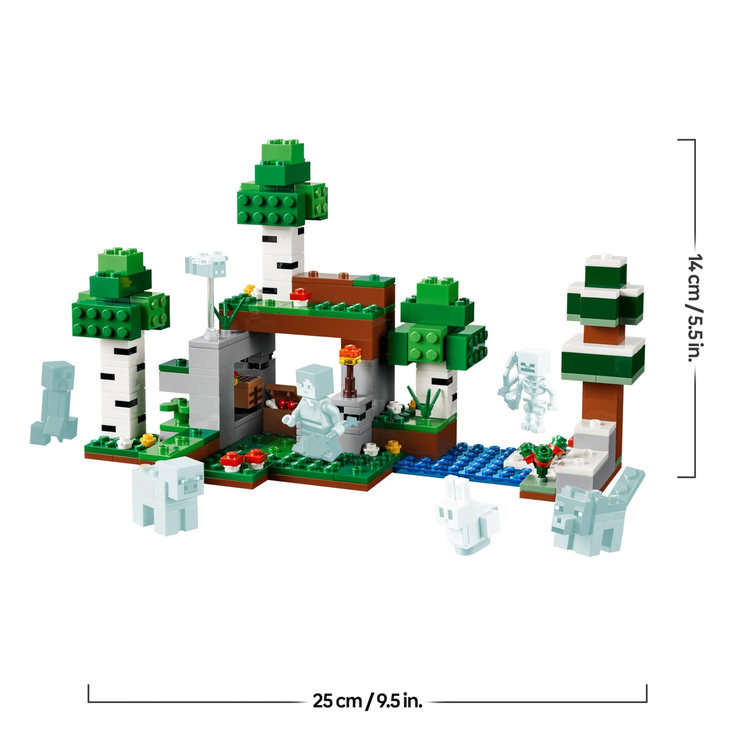 LEGO Minecraft First Adventure at Night - Interactive toy with 7 figures including Alex, Creeper, Skeleton & Forest Wolf - Gaming gift for boys and girls aged 8 and up - 21593