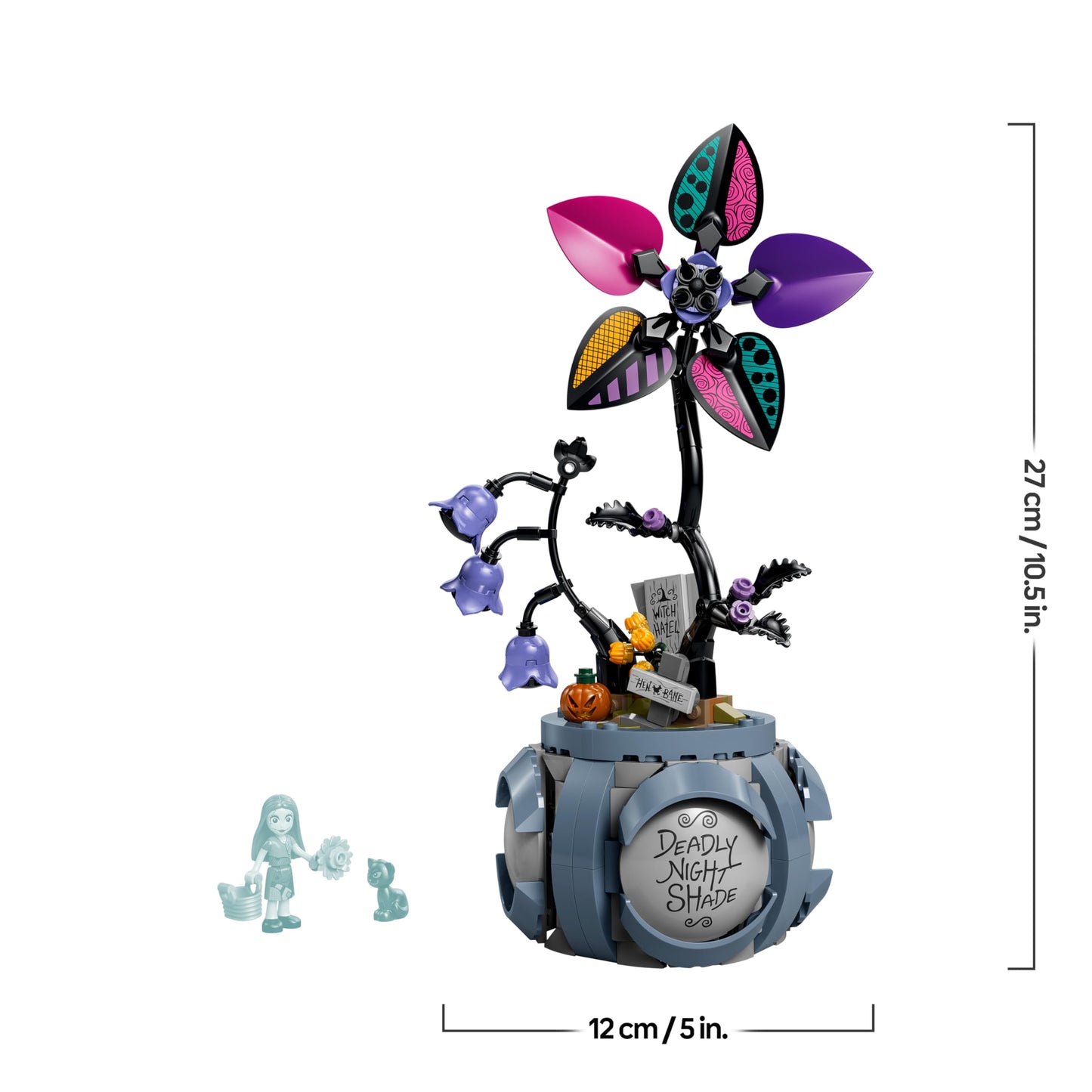 LEGO ǀ Disney Sally's Flowerpot - DIY bedroom decoration with 2 artificial flowers, 2 mini dolls & accessories - birthday gift for girls aged 9 and up & fans of The Nightmare Before Christmas - 43288