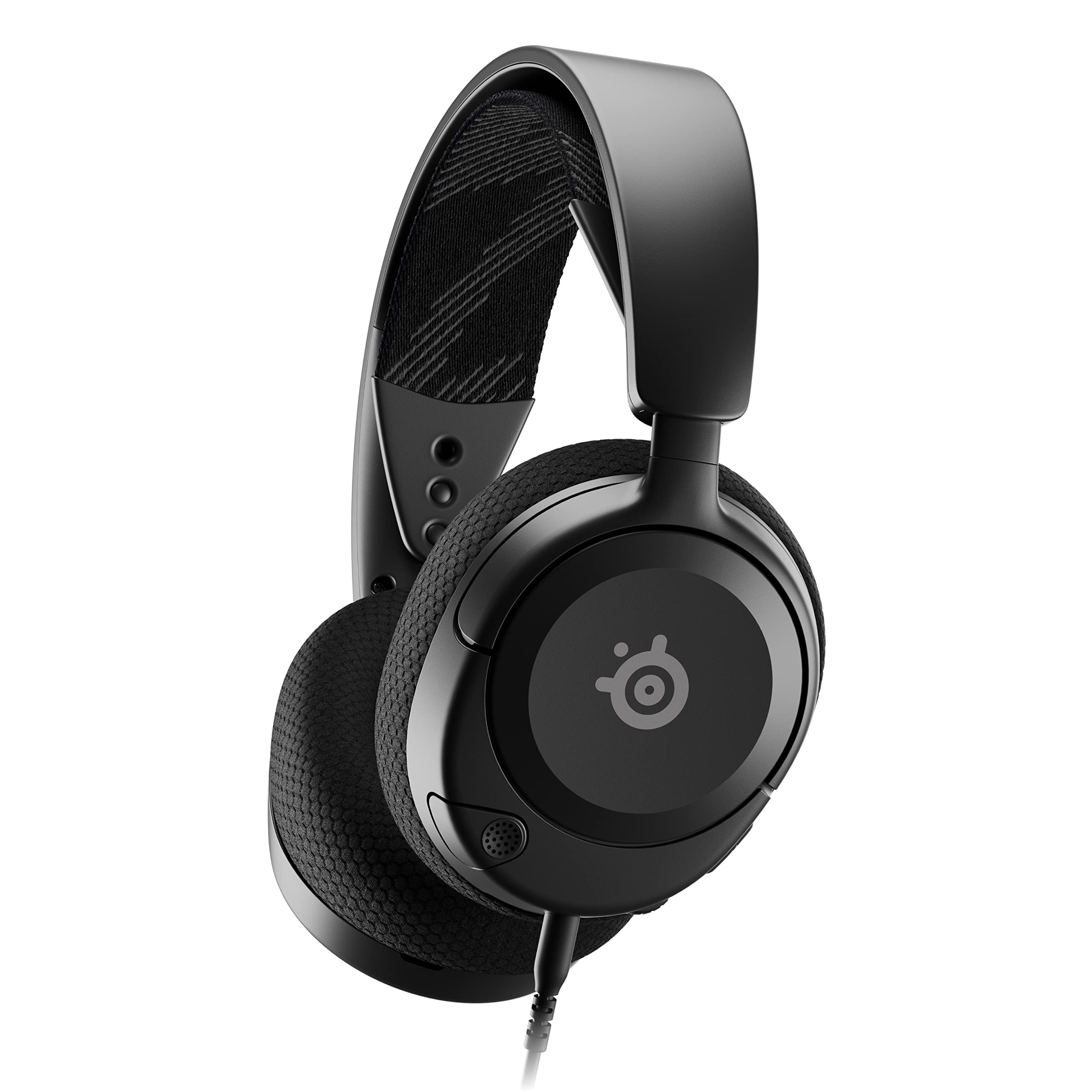 SteelSeries Arctis Nova 1 - Multi-System Gaming Headset - Hi-Fi Drivers - 360° Surround Sound - AirWeave Memory Foam Ear Pads - Noise Canceling Microphone - PC, PS5, Xbox - Black - 61606