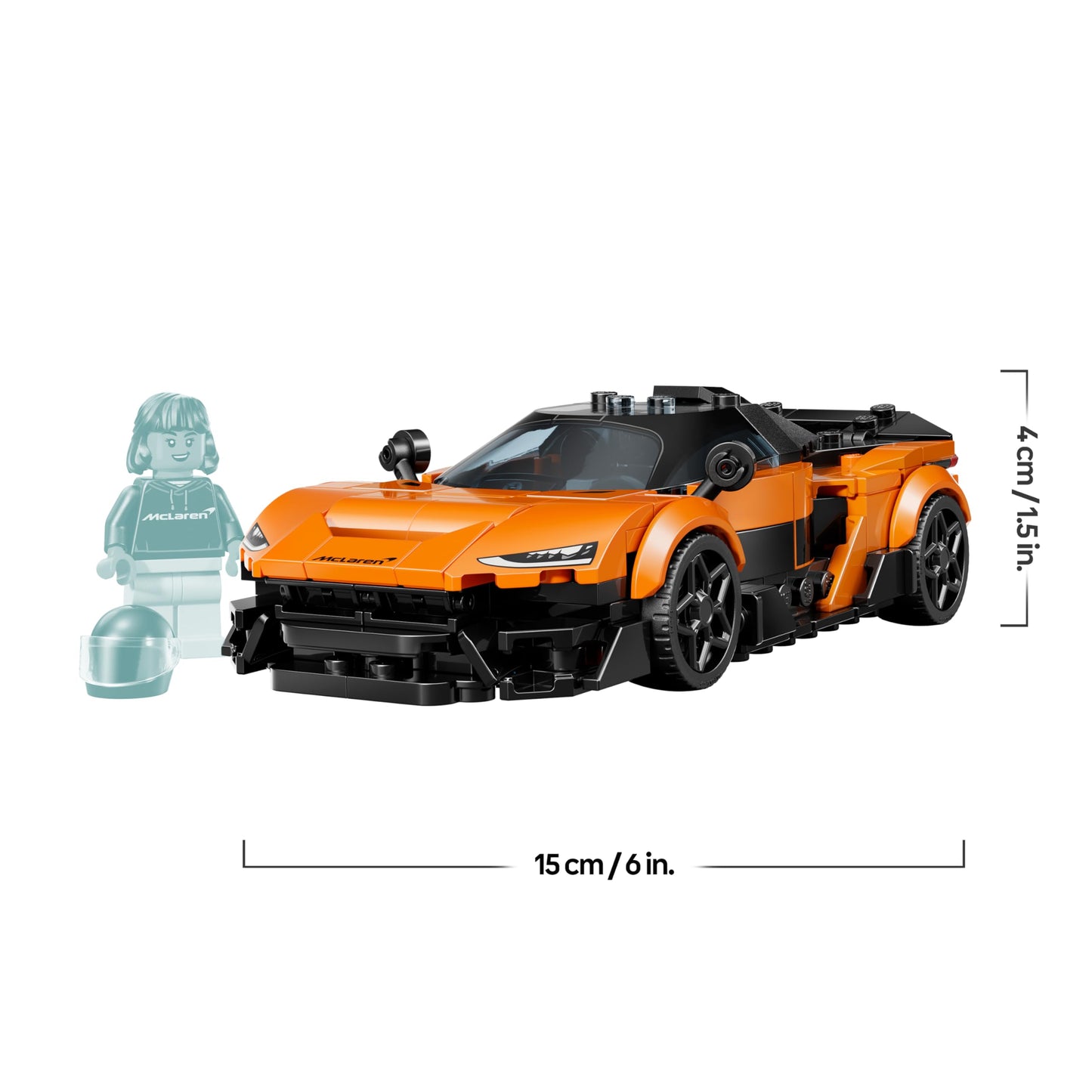 LEGO Speed Champions McLaren W1 - model car with collectible driver minifigure - birthday gift idea for boys aged 9 and up and motorsport fans - 77257