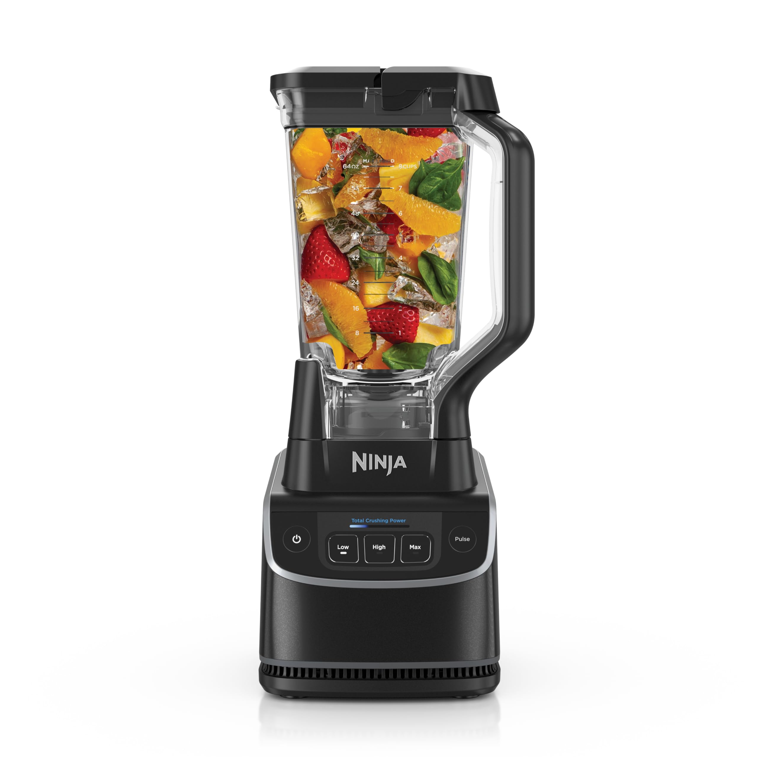 Ninja UltraCrush Blender, 3 Speed Settings, Manual Pulse Mode, 1.9 Liter Capacity Container for Liquids, for Making Smoothies, Dips, Sauces and More, Black BP201EU