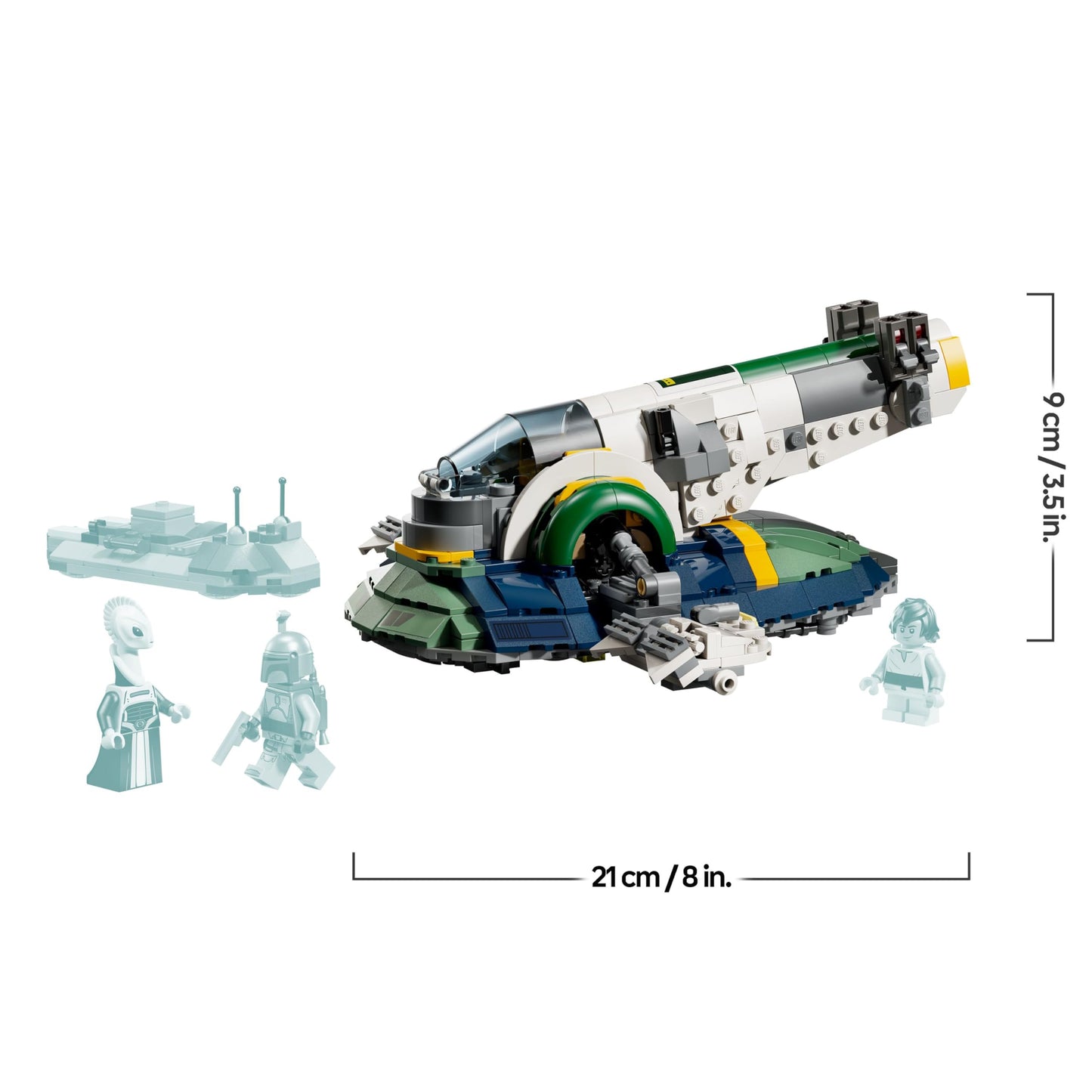 LEGO Star Wars: Attack of the Clones Jango Fett's starship - toy for boys and girls aged 9 and up - bounty hunter minifigures - creative DIY decoration - gift idea for children - 75433