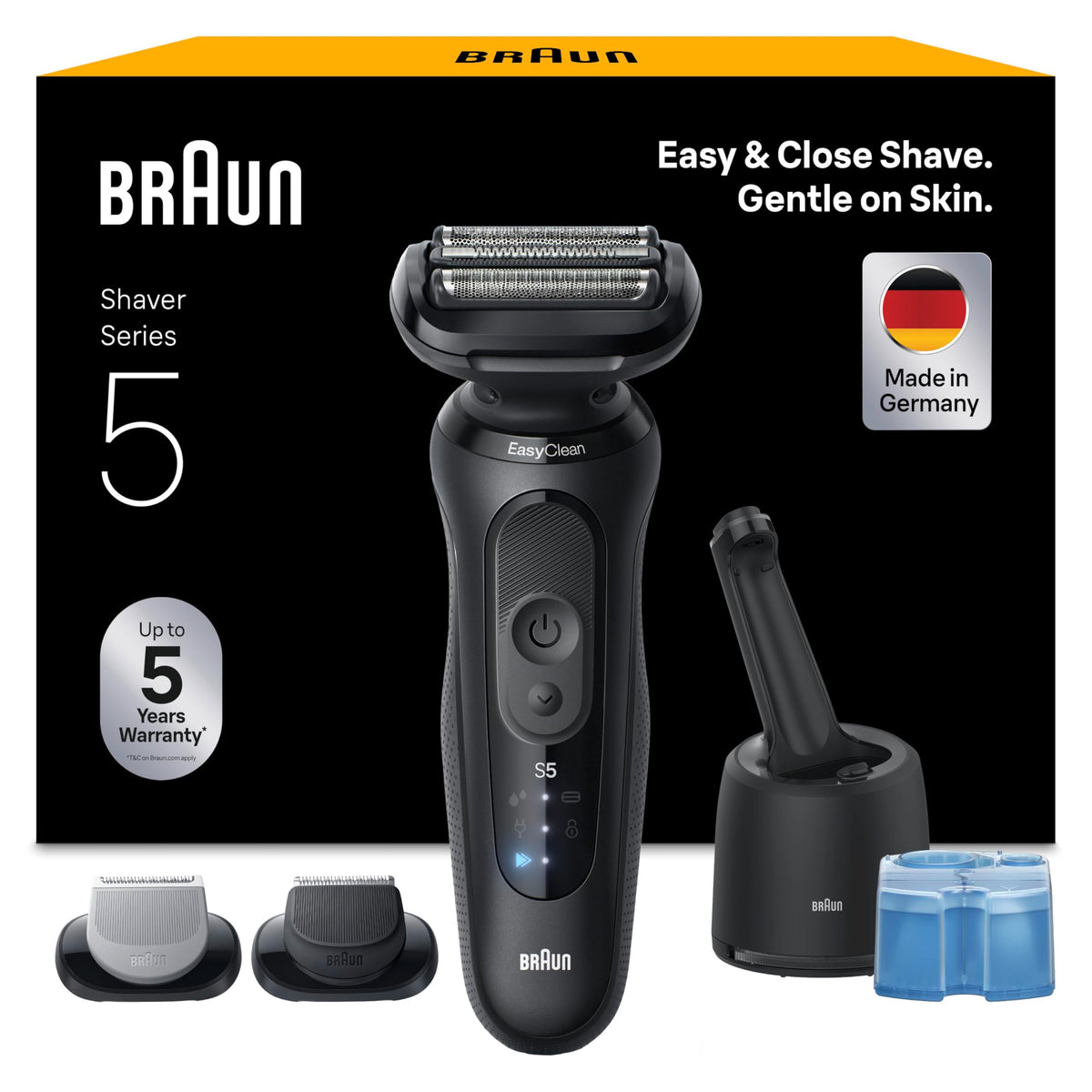 Braun Electric Shaver for Men Series 5, 52-N7650cc, Black - 52-N7650cce