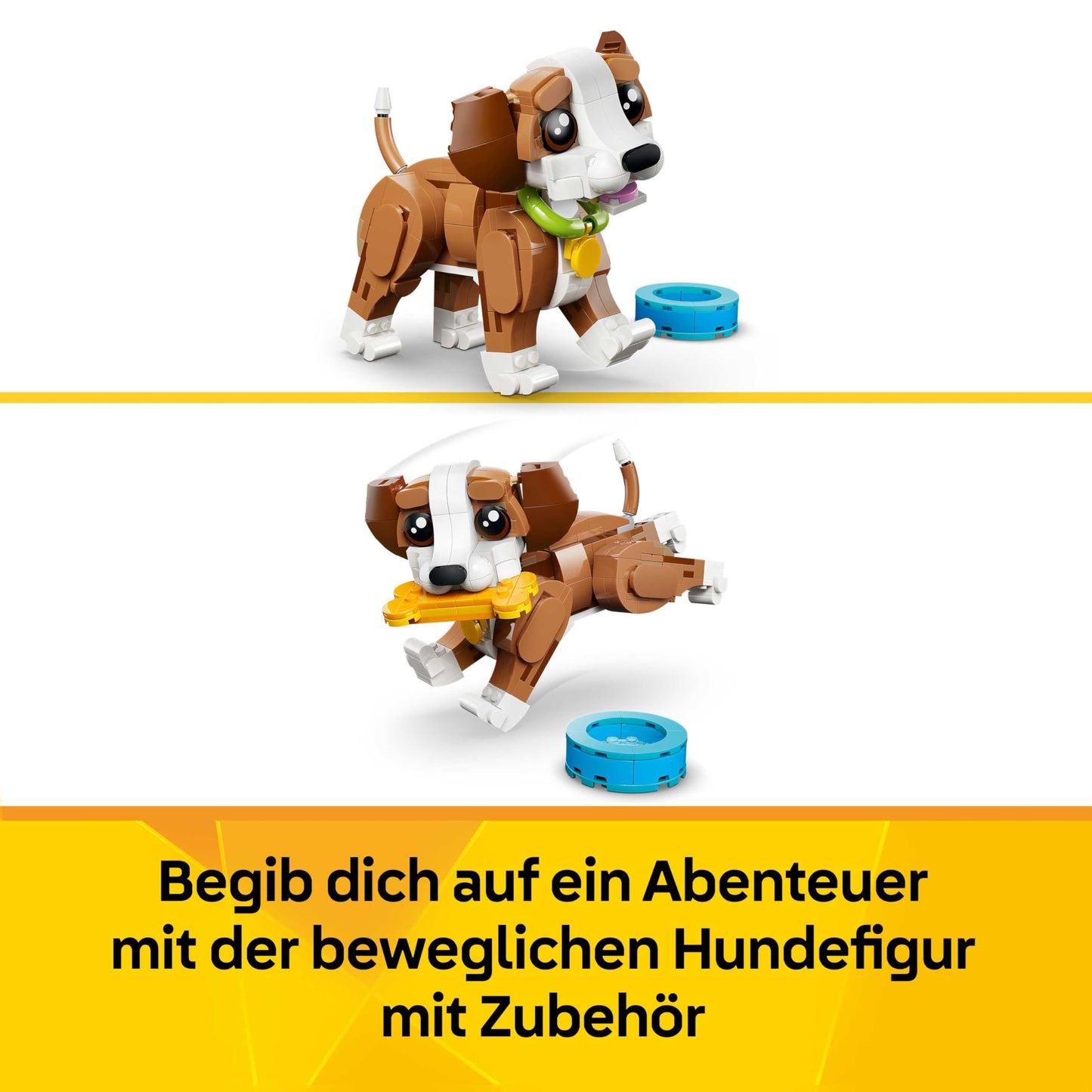 LEGO Creator 3in1 Cute Animals: Playful Puppy Dog Toy - Pet Animal Figure Transforms into a Squirrel or Duck - Creative Birthday Gift for 8+ Year Old Girls & Boys - 31382
