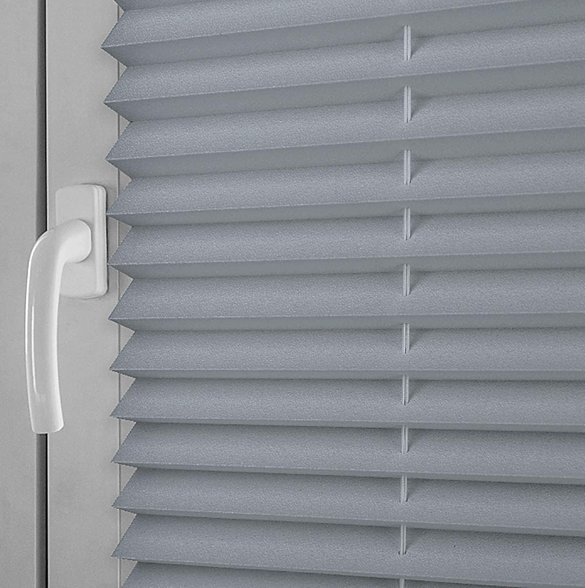 Sekey pleated blinds without drilling, window pleated blinds Klemmfix blinds 80 cm wide, tensioned opaque sun protection window blind, 80x210cm, dark gray - BL-1224