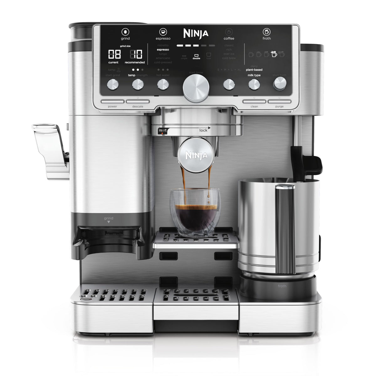 Ninja Luxe Pro 3-in-1-Masina de cafea, Argintiu, ES701EU, utilizare ușoară