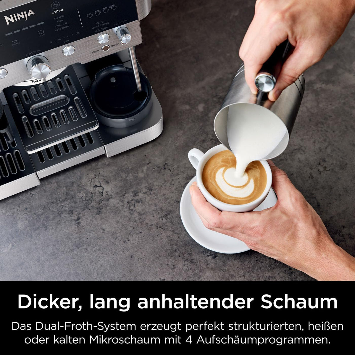 Ninja Luxe Premier 3-in-1 Coffee Machine with Grinder, Silver, ES601EU