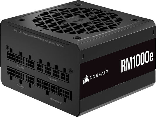 Corsair RM1000e (2023) Fully Modular Low Noise ATX Power Supply - ATX 3.1 and PCIe 5.1 Compatible - 105°C Capacitors - 80 PLUS Gold Efficiency - Modern Standby Support - Black - CP-9020264-EU