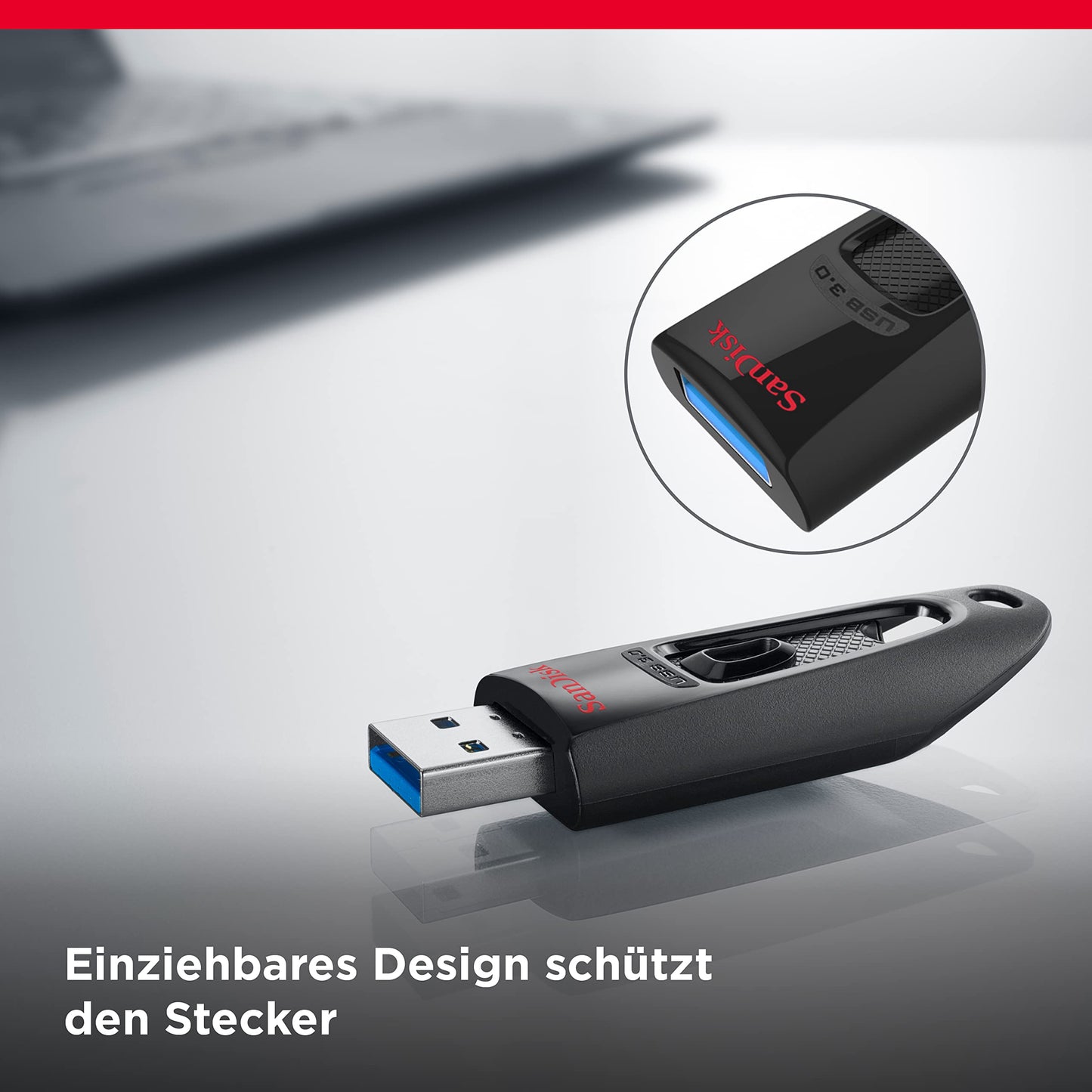 SanDisk Ultra USB 3.0 Flash Drive 512GB (SecureAccess Software, Password Protection, Transfer Speed up to 130MB/s) Black - SDCZ48-512G-G46