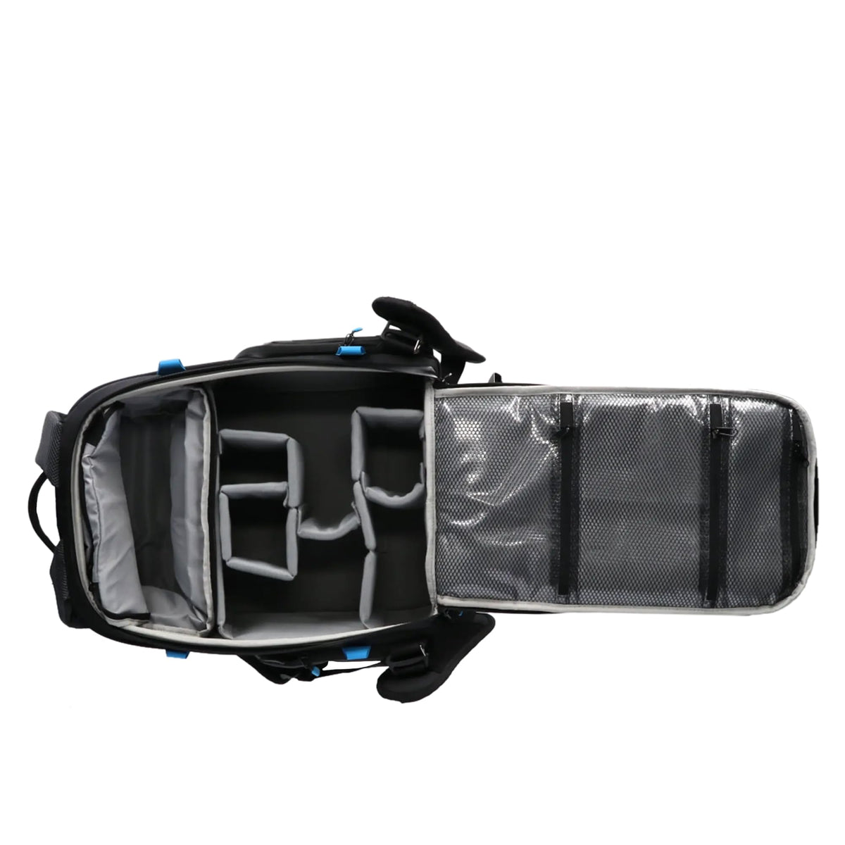 Rollei Fotoliner Ocean Pro: Large camera backpack in black made from 49 recycled PET bottles, suitable for hand luggage, including laptop compartment, movable dividers - 20314