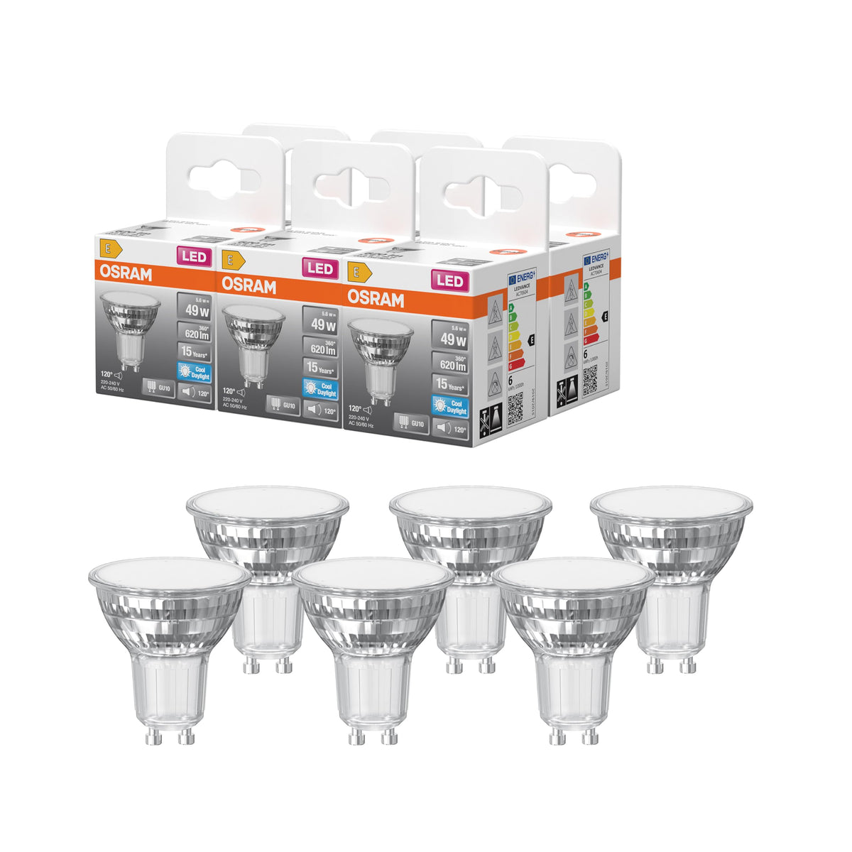 Osram LED Spot Star PAR16 Reflector 80°/120 5.6W clear GU10 - 4099854457470