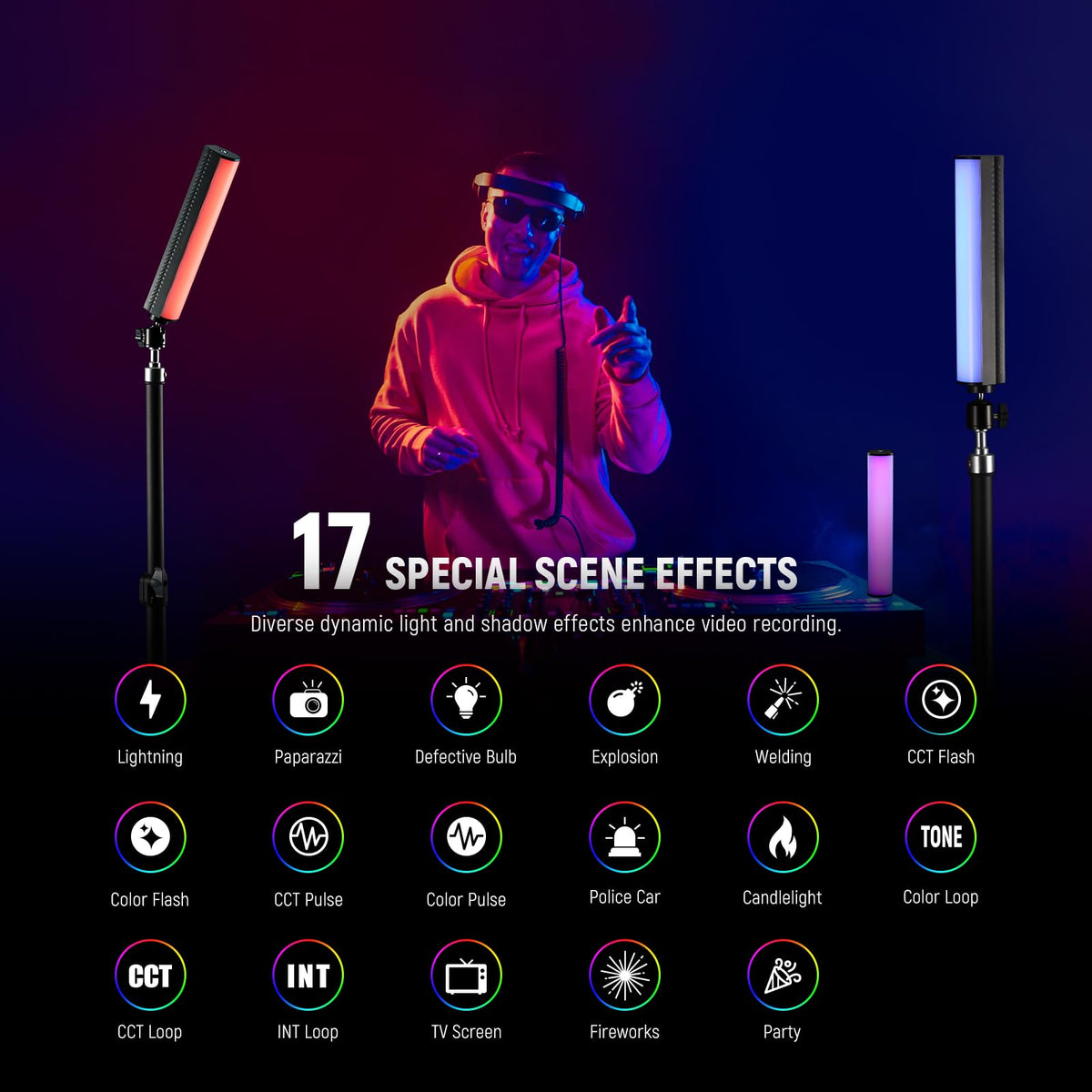 NEEWER TL21C RGB Light Stick with App Control
