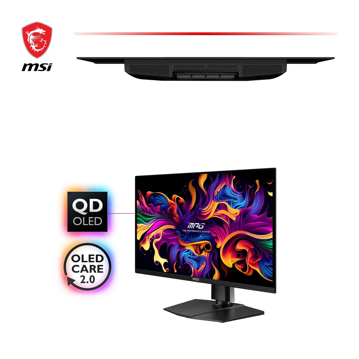 MSI MAG 321UPX QD-OLED Monitor de Gaming de 31.5 Zoll 4K UHD - 3840 x 2160 Panou Quantum Dot OLED, 240Hz / 0.03ms, 99% DCI-P3, ΔE≤2, DisplayHDR True Black 400 - DP 1.4a, HDMI 2.1, USB Type-C - 9S6-3DD39T-007
