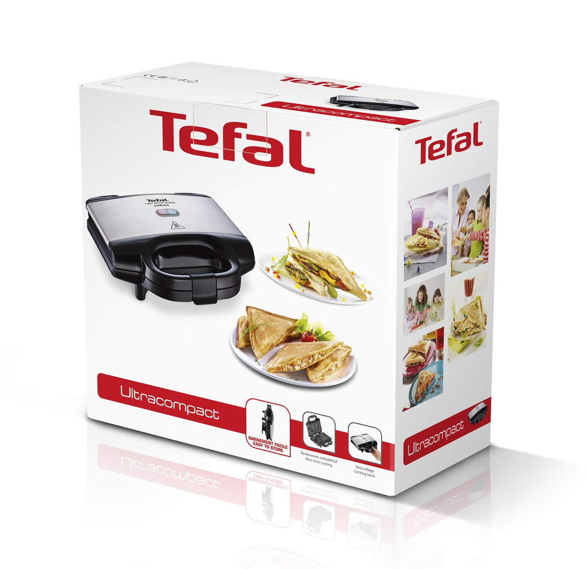 Tefal Ultracompact Sandwichmaker pentru sandvișuri triunghiulare crocante - SM1552