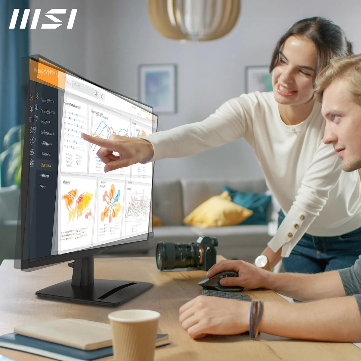 MSI PRO MP275QA E14 – 27″ WQHD IPS, 144 Hz, 1 ms, HDR & Adaptive-Sync. Cu Eye Care, difuzoare integrate, HDMI 2.0b, DP 1.2a, design fără margini, înclinat și compatibil VESA, de culoare neagră. - 4711377397247