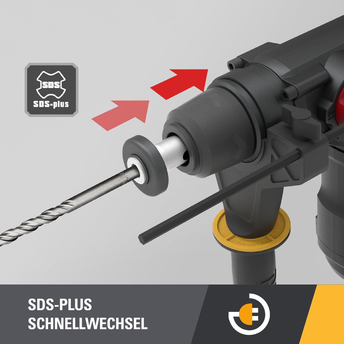 CAT DX27 Rotary Hammer 1500W, SDS-Plus, 5.0J Impact Energy, 32mm Drilling Capacity, 4 Functions, Anti-Vibration, Magnesium Gearbox (including Auxiliary Handle & Depth Stop) - DECATDX27