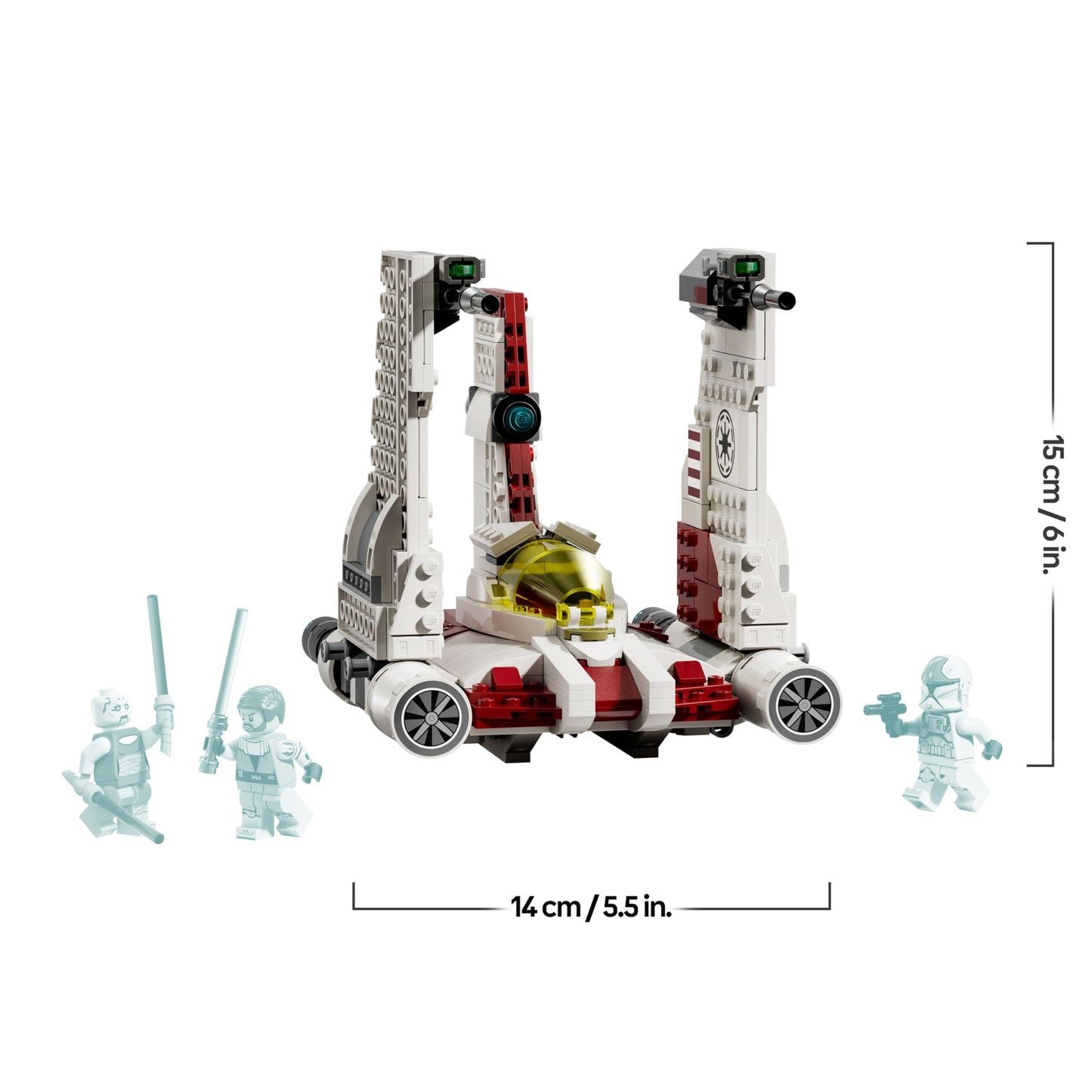 LEGO Star Wars: The Clone Wars V-19 Torrent Starfighter - Creative toy with minifigures and lightsaber - Gift for children - Model building for girls and boys aged 9 and up - 75432
