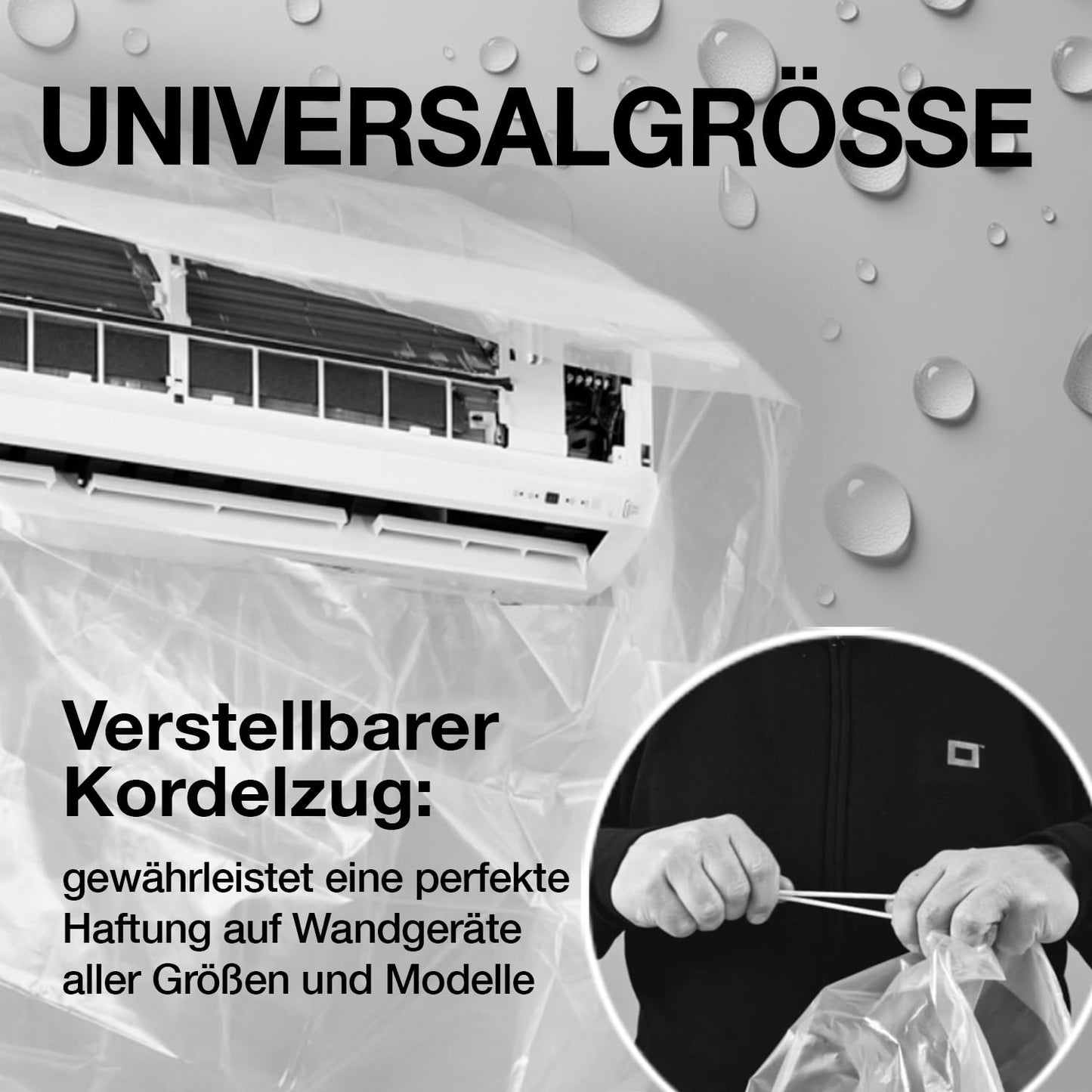 Errecom Kit zur Reinigung der Klimaanlage, enthält 1-L Clima-Net Reiniger für Klimaanlagen, Filter, Rippenwärmetauscher, Außengeräte, 1 Wally Schutzhülle für Reinigung von Splits und Verdampfern. - RKAB96.P1.EC