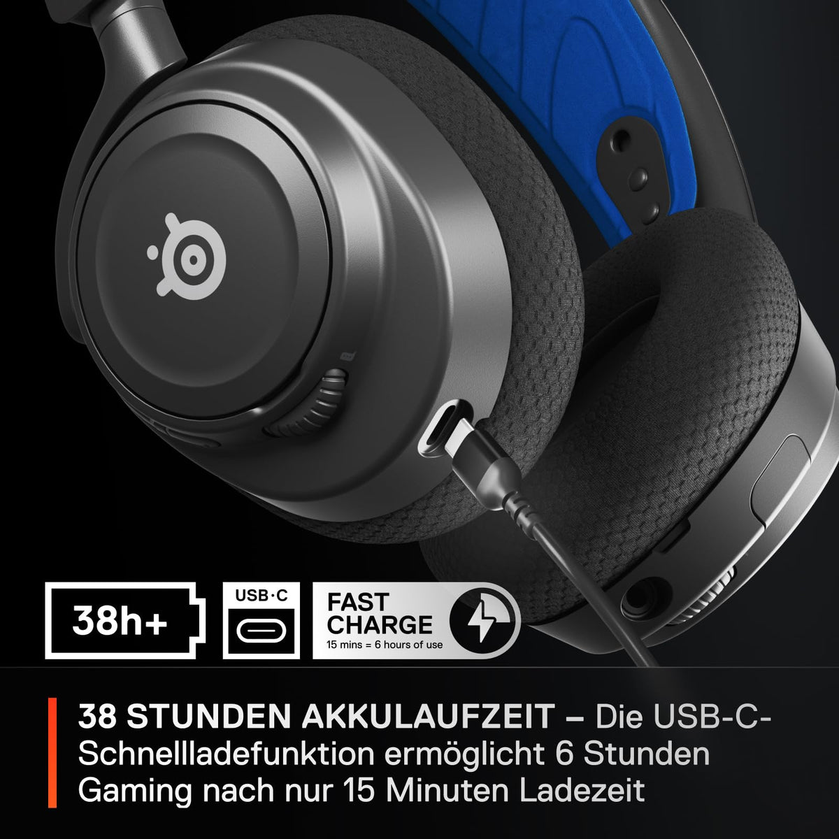 SteelSeries Arctis Nova 7P Wireless Multi-Platform Gaming Headset – PS5, PC – Magnetic Neodymium Drivers – 2.4 GHz + Mixable Bluetooth Sound – 38 Hours Battery Life – ClearCast Gen 2 AI Microphone - 61559