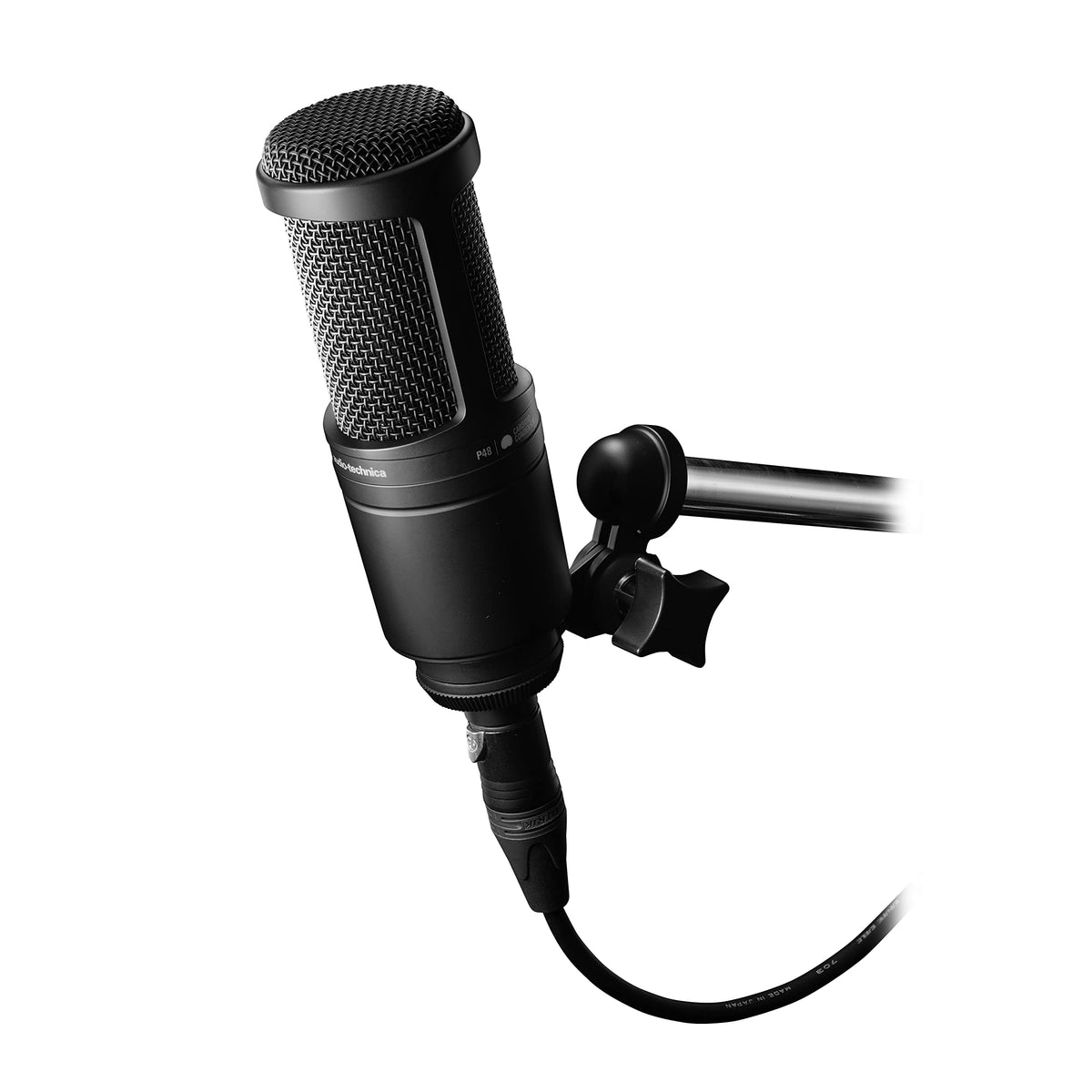 Microfon condensator Audio-Technica 2020 cu caracteristică cardioidă negru - AT2020
