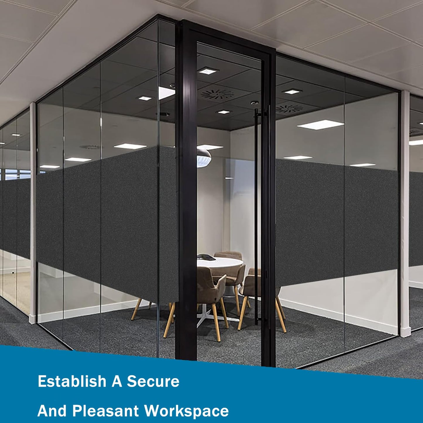 Antrect window film opaque from the outside, sun protection film window inside, window film blackout, film window privacy protection 60x400cm - HO-fenster