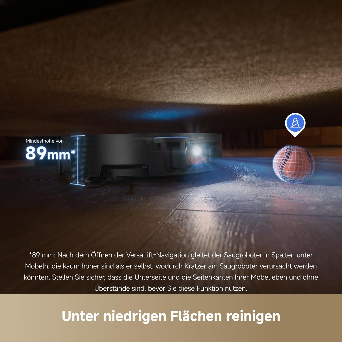 dreame X50 Master vacuum cleaner robot with 24.9cm base station, automatic refilling and emptying, tracking system, AI obstacle avoidance and 360° navigation, 20,000 Pa - RLX86CE-1