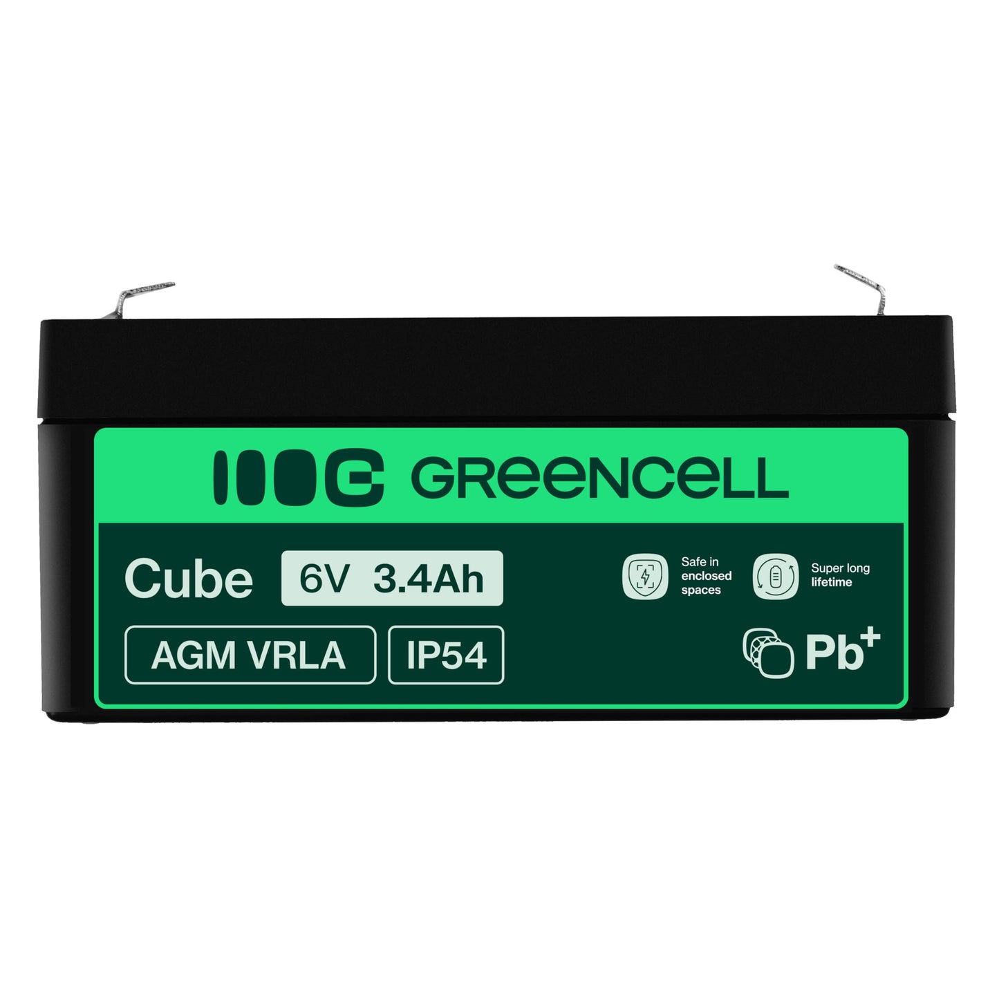 Green Cell® AGM 6V 3.4Ah battery fleece battery VRLA lead battery lead battery replacement battery battery supply battery cycle-proof maintenance-free for electric toys alarm emergency power hospital bed - AGM38