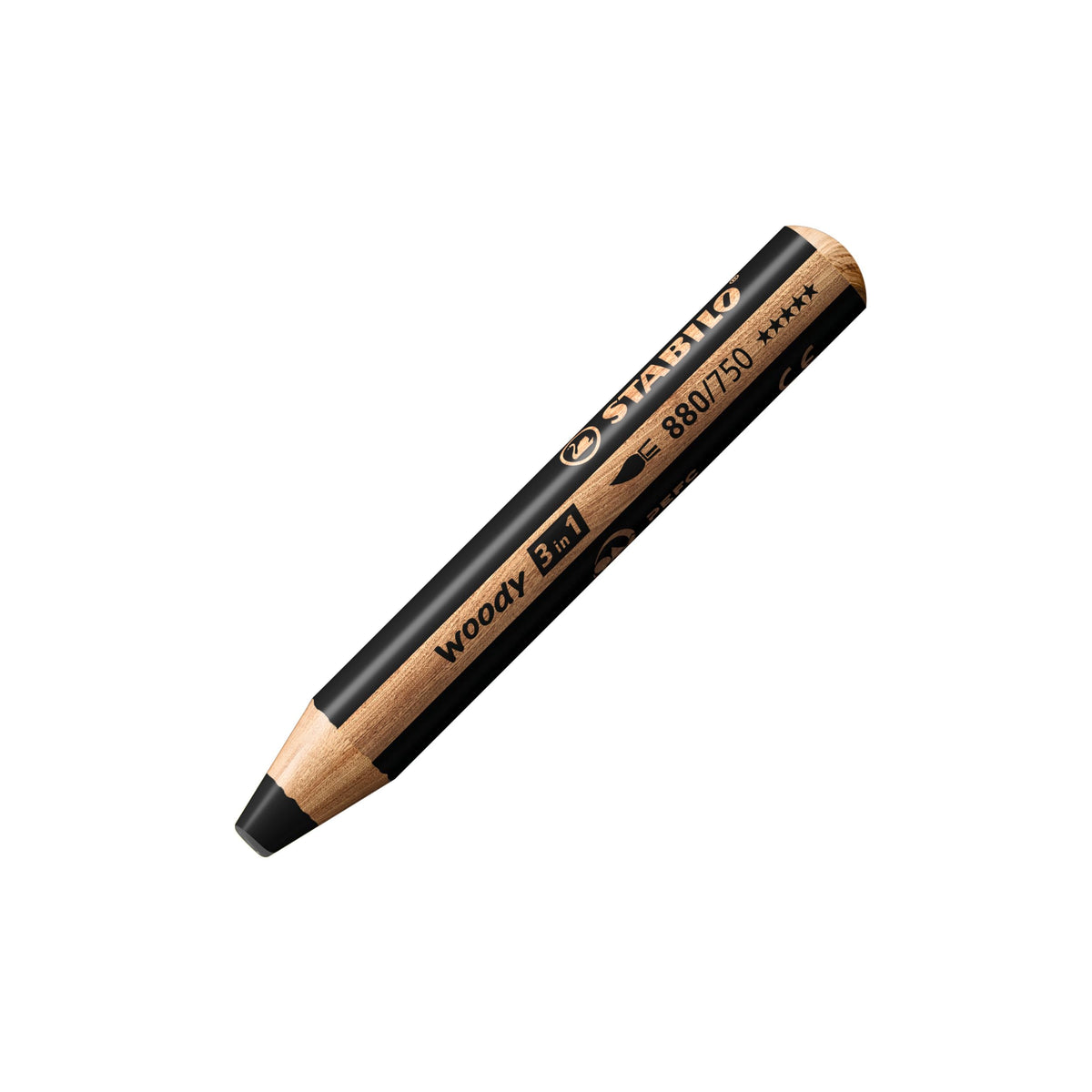 STABILO - colored pencil, watercolor & wax crayon - woody 3 in 1 - 880/76-01