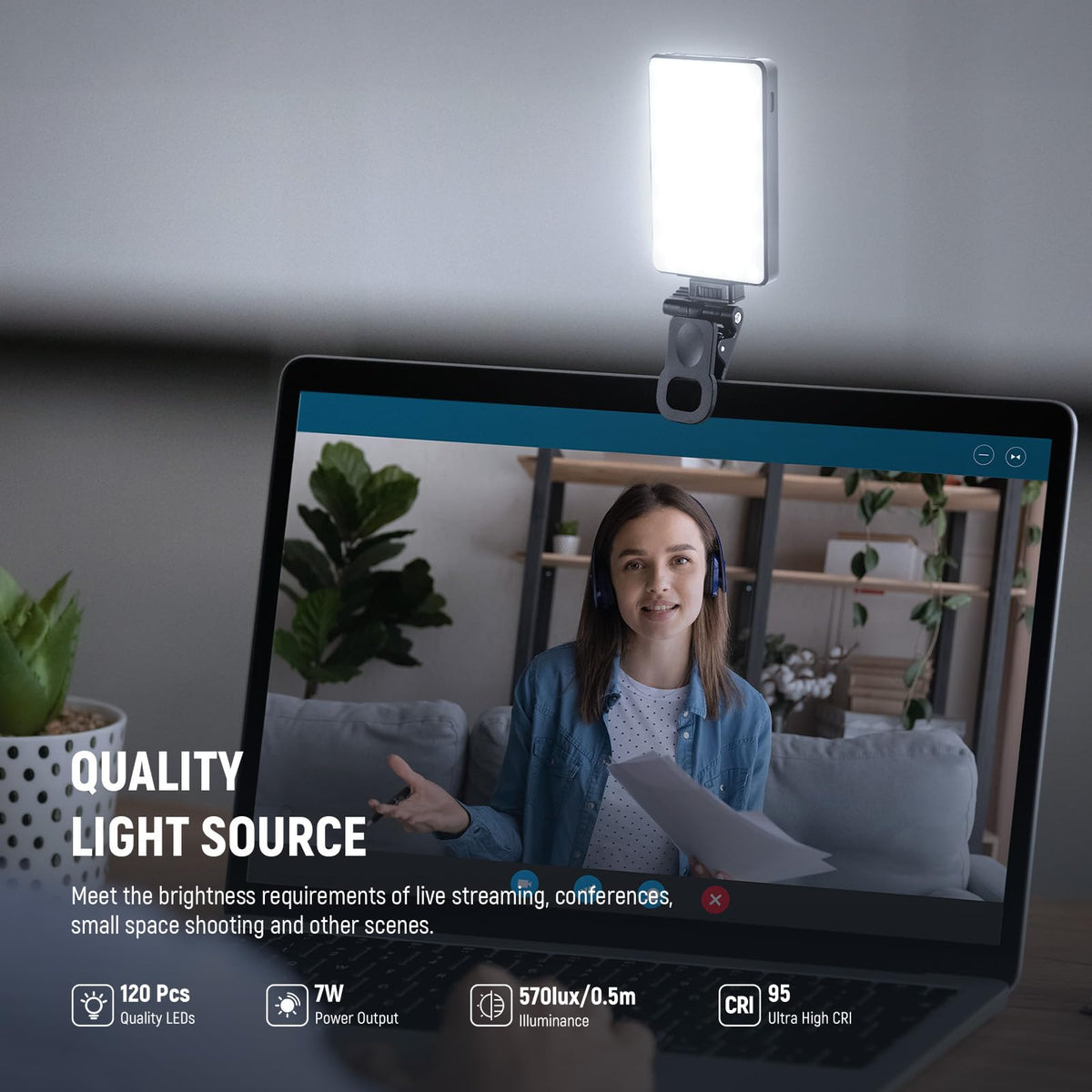NEEWER Basics LED Hnady Selfie Light for iPhone Camera Laptop, BL120B