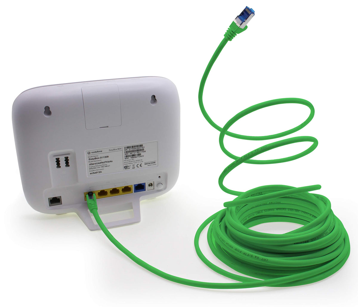 1aTTack.de Patch Cable – 10X 3 Meter Ethernet, Network, LAN Cable CAT6a (for Gigabit Networks, Routers, Switches, Modems with RJ45 Input – green) - 4251073691473
