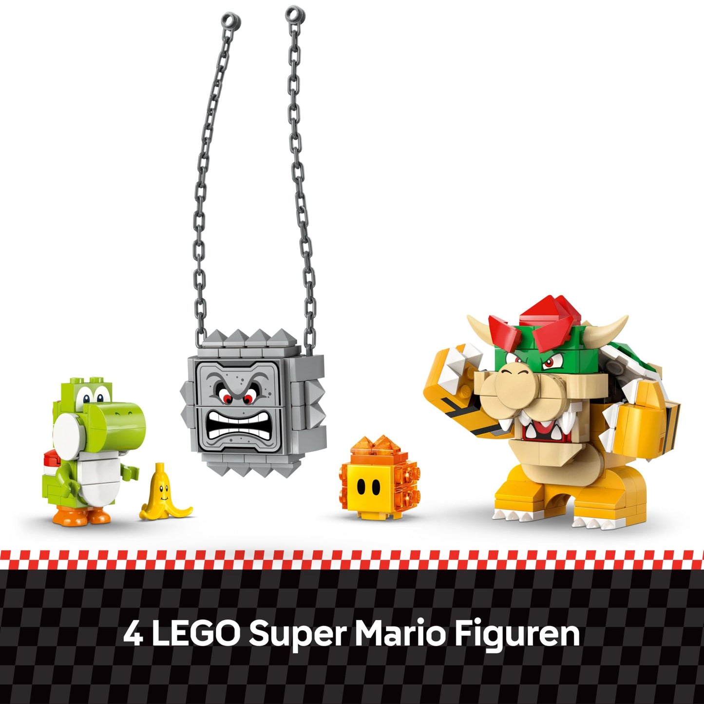 LEGO Super Mario: Mario Kart - Bowser's Castle - Interactive toy with 2 cars and 4 figures with Yoshi - Creative playset for children - Gamer gift for boys and girls aged 9 and up - 72039