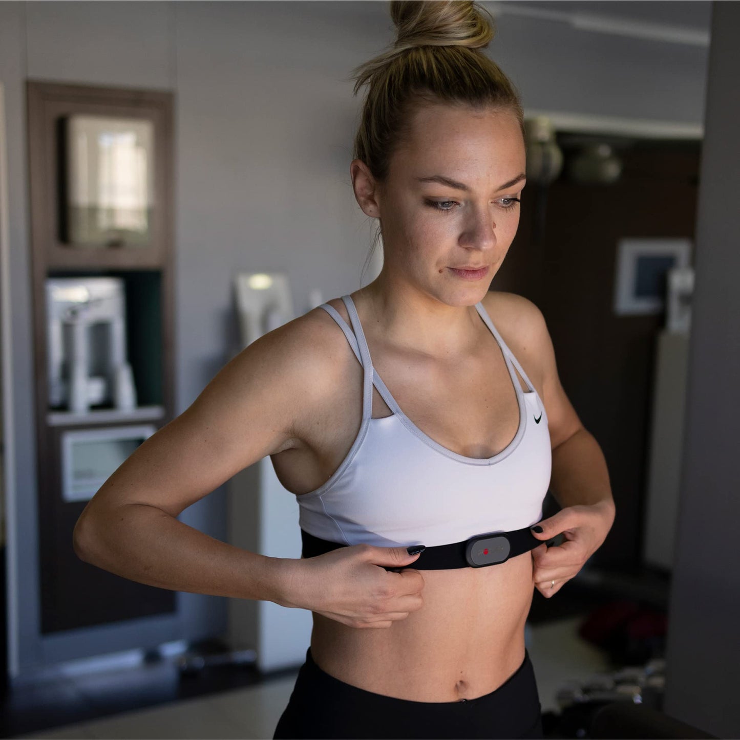 Polar H9 Heart Rate Sensor - ANT+/Bluetooth - Waterproof HR Sensor with Soft Chest Strap for Fitness Training, Cycling, Running, Outdoor Sports, M-XXL, Black-Grey, M-XXL - 92081565