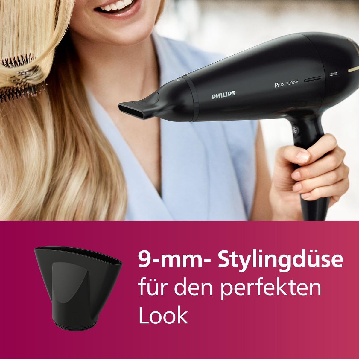 Philips DryCare Pro Uscător de păr cu motor AC puternic (Model BHD274/00)