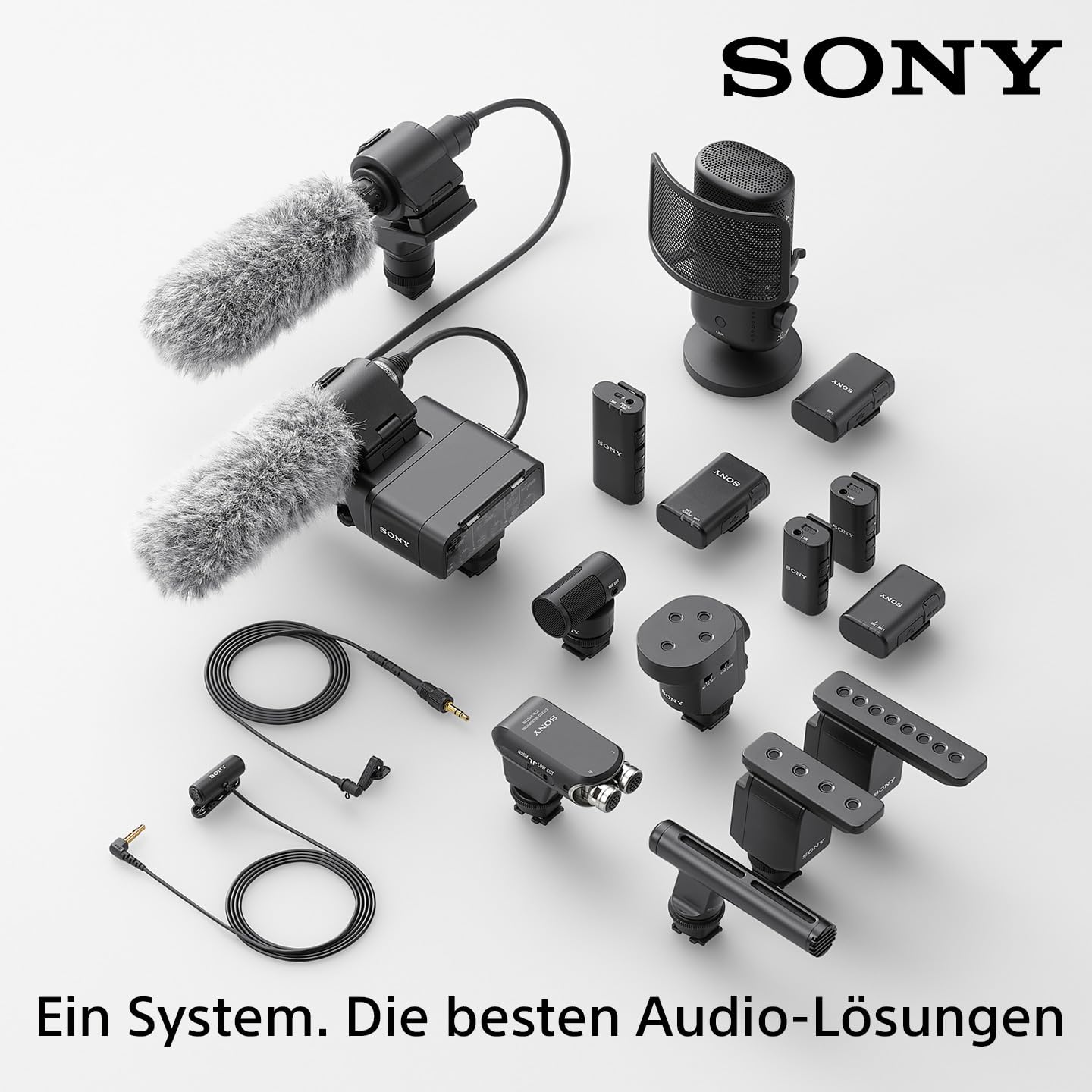 Sony ECM-B10, wireless shotgun microphone, noise cancellation, easy to use, ideal for cameras, interviews, vlogs, content creation, streaming - ECMB10.CE7