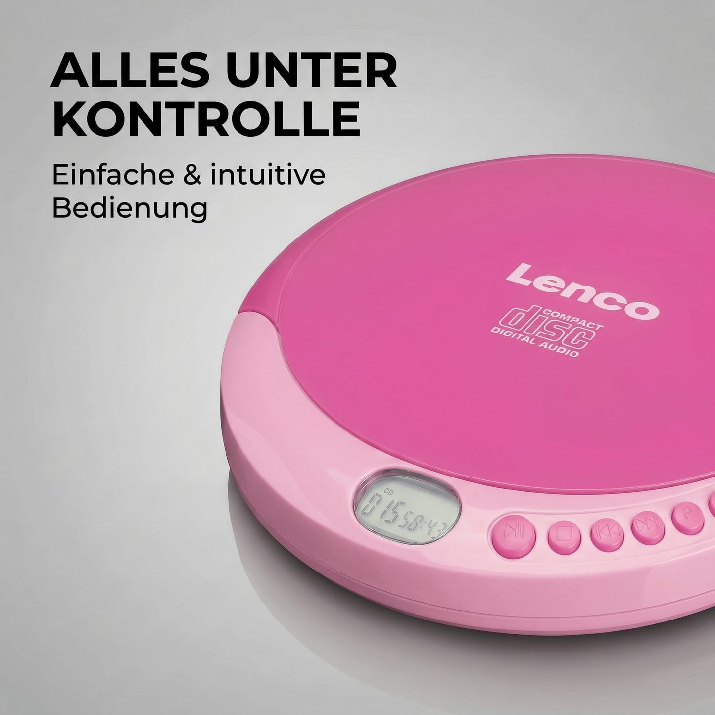 Lenco CD-011PK - CD player - Also for children - Discman - Portable