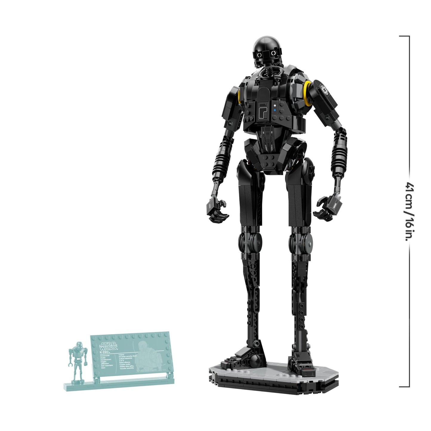 LEGO Star Wars 75434 Security Droid K-2SO Toy - Figure for building and displaying, collector's model with information board - gift for boys, girls aged 10 and over and adult Andor fans