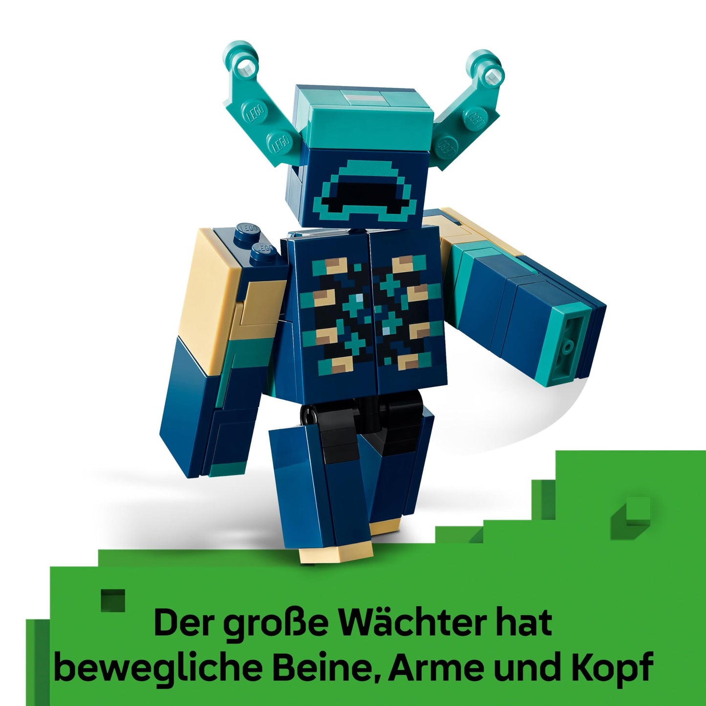 LEGO Minecraft Encounter with the Guardian - Toy with mute ranger minifigure and movable mob figure - With TNT function for rock fall - Gift for boys aged 7 and up and gaming fans - 21274