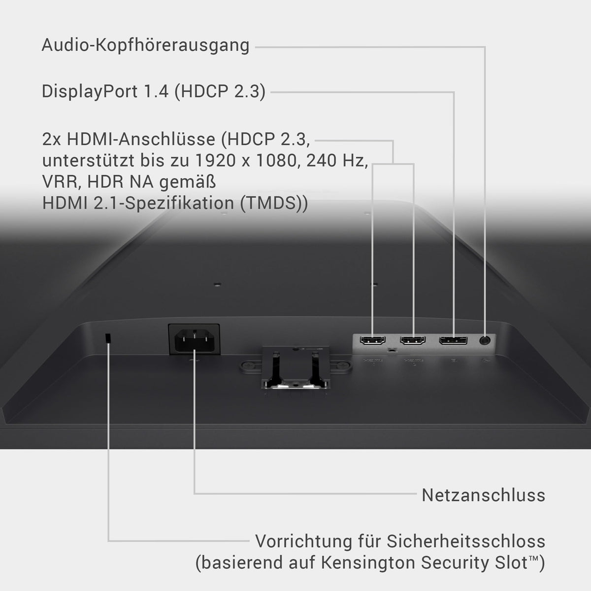 Dell 24 Gaming Monitor - SE2426HG, Full HD (1920x1080), 240Hz, Fast IPS
