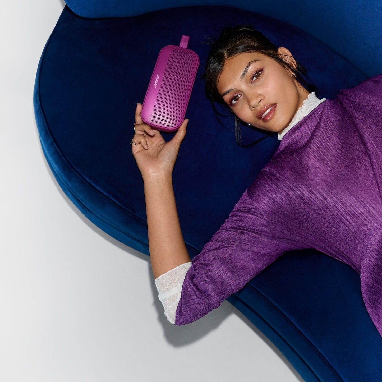 Bose SoundLink Flex Portable Bluetooth Speaker (2nd Gen), portable outdoor speaker, waterproof/dustproof, with lifelike sound, up to 12h battery life, mulberry pink - Limited Edition - 887612-0160