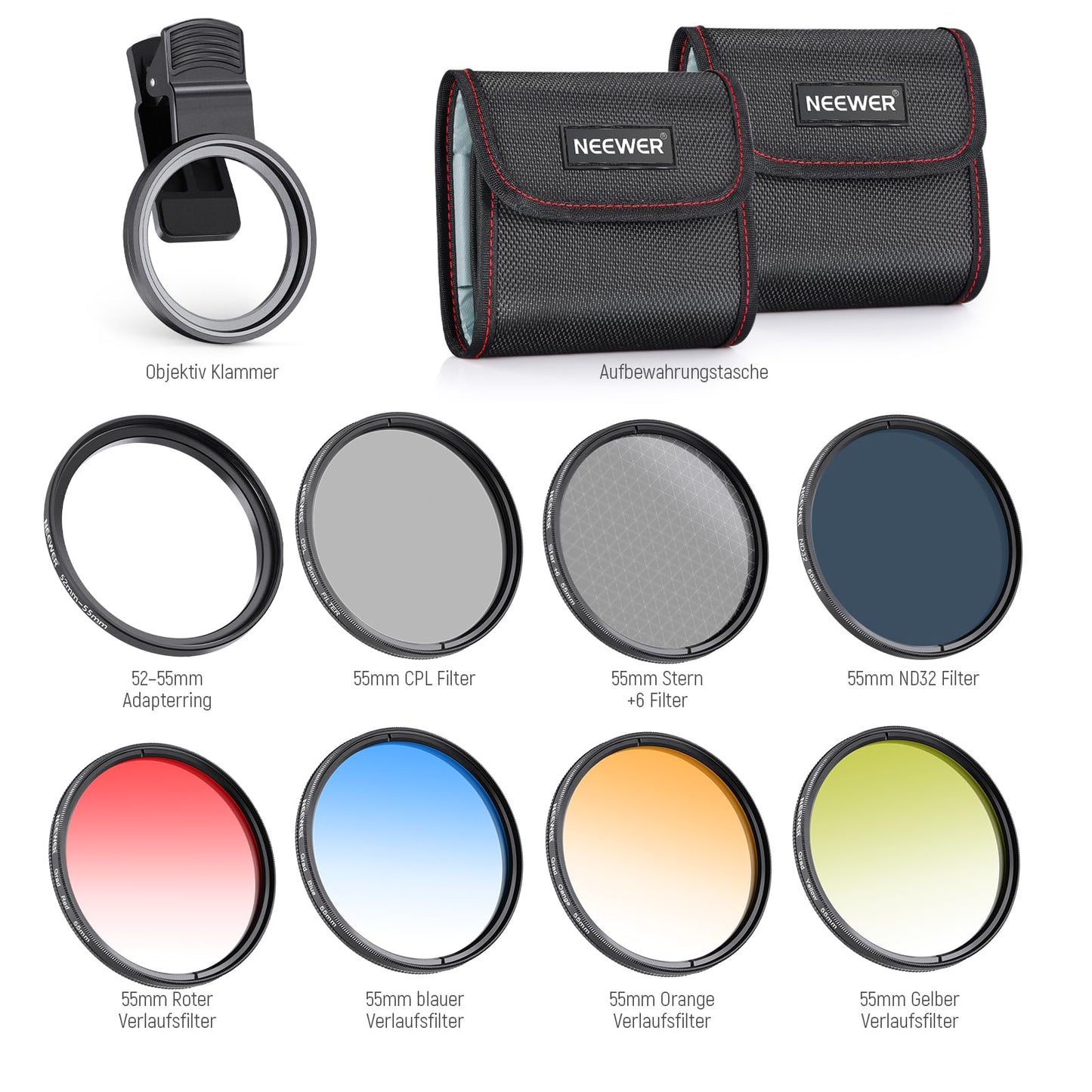 NEEWER 55mm ND + CPL + Star + 4 gradient filter set - 10102107