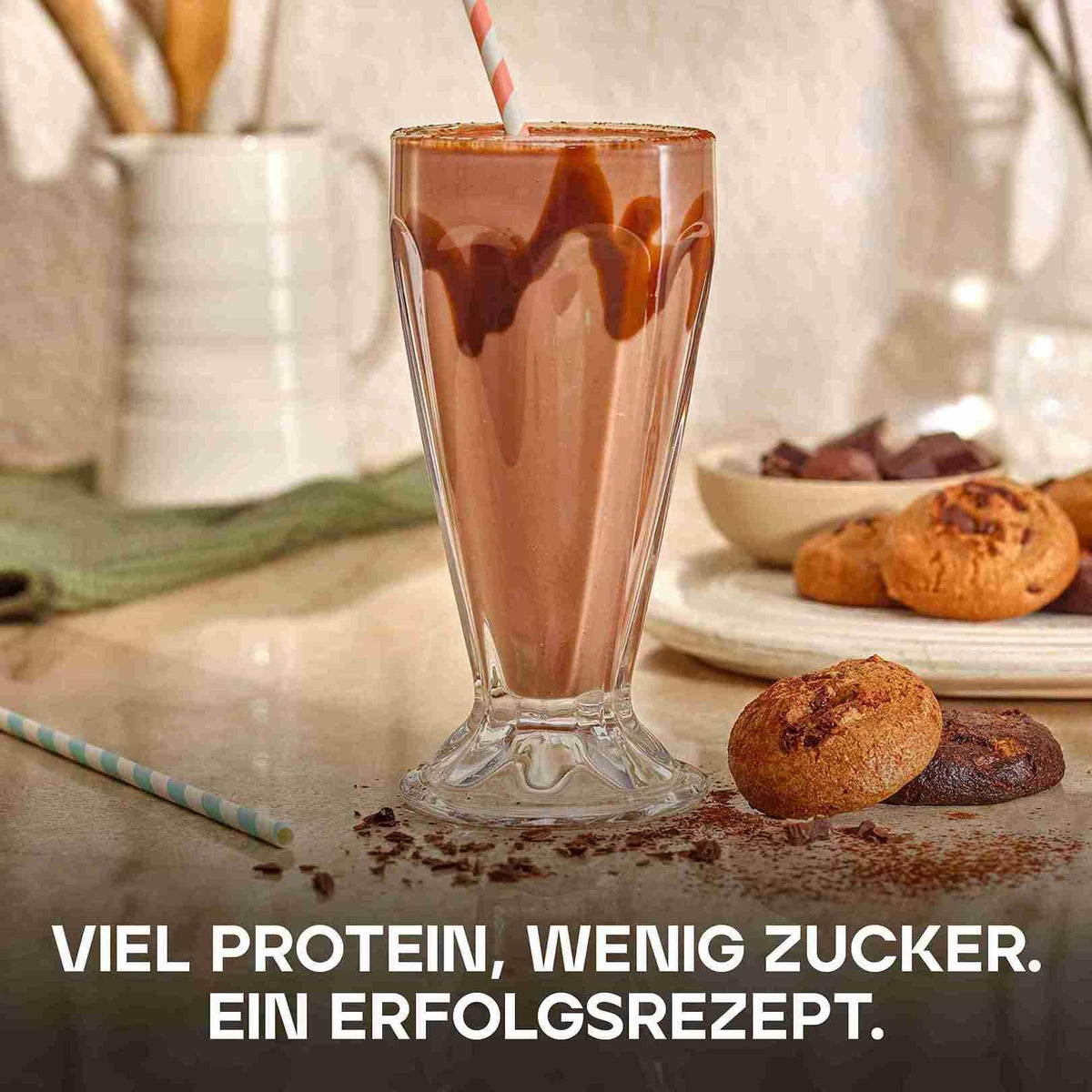 Pulbere de proteine din zer pur Bulk, biscuiți cu ciocolată, 1kg - BPB-WPC8-CCOO-1000