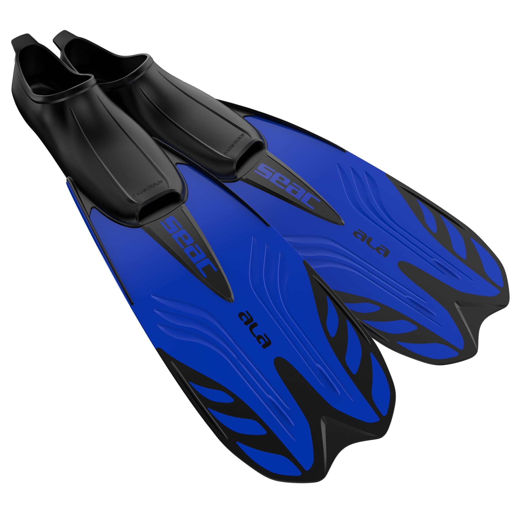 Seac ALA, fins with closed foot section, ideal for snorkeling and swimming, BLUE metal, 44/45 - 0710033180491A