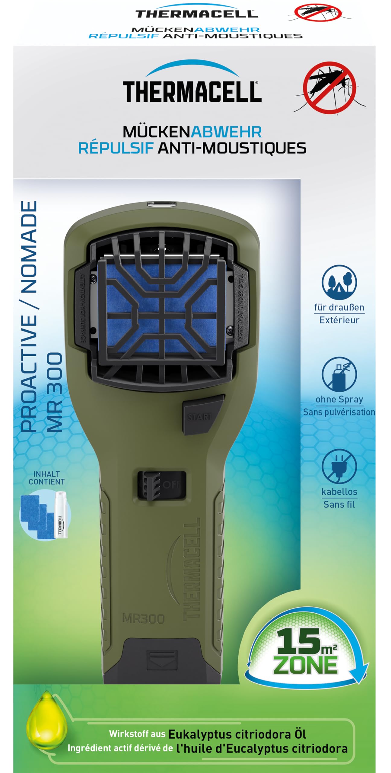 Thermacell mosquito repellent Proactive handheld device innovative mosquito repellent handheld device, ideal for outdoor activities such as camping, fishing or hunting 1 piece - 86601984