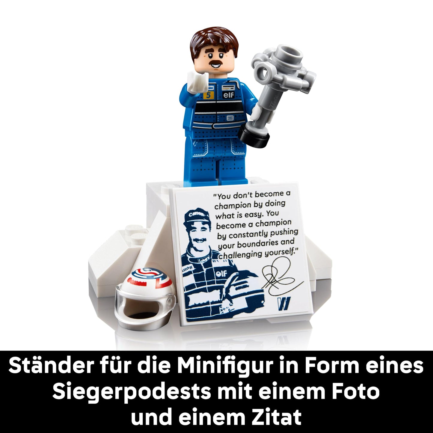 LEGO Icons Williams Racing FW14B with Nigel Mansell - F1 model car set with racing driver minifigure to collect - desk decoration with stand - gift for adults and young motorsport fans 10353